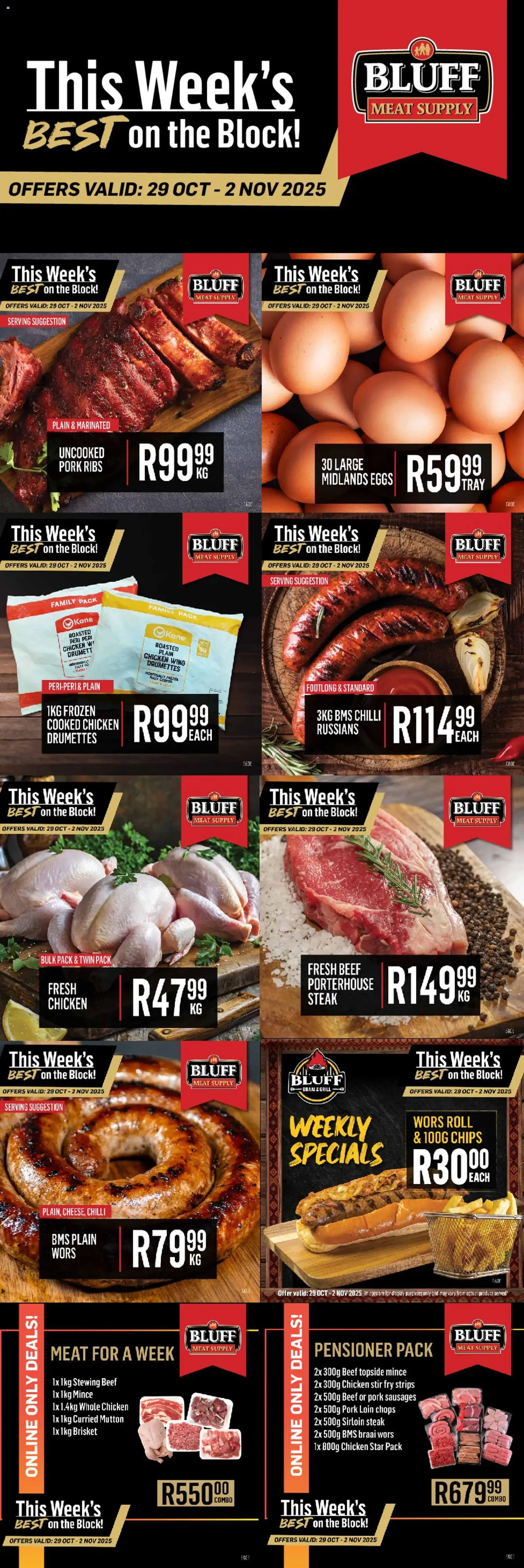 Bluff Meat Supply - This Week's BEST on the Block! - valid flyer from 29/10/2025, page 1 of 2