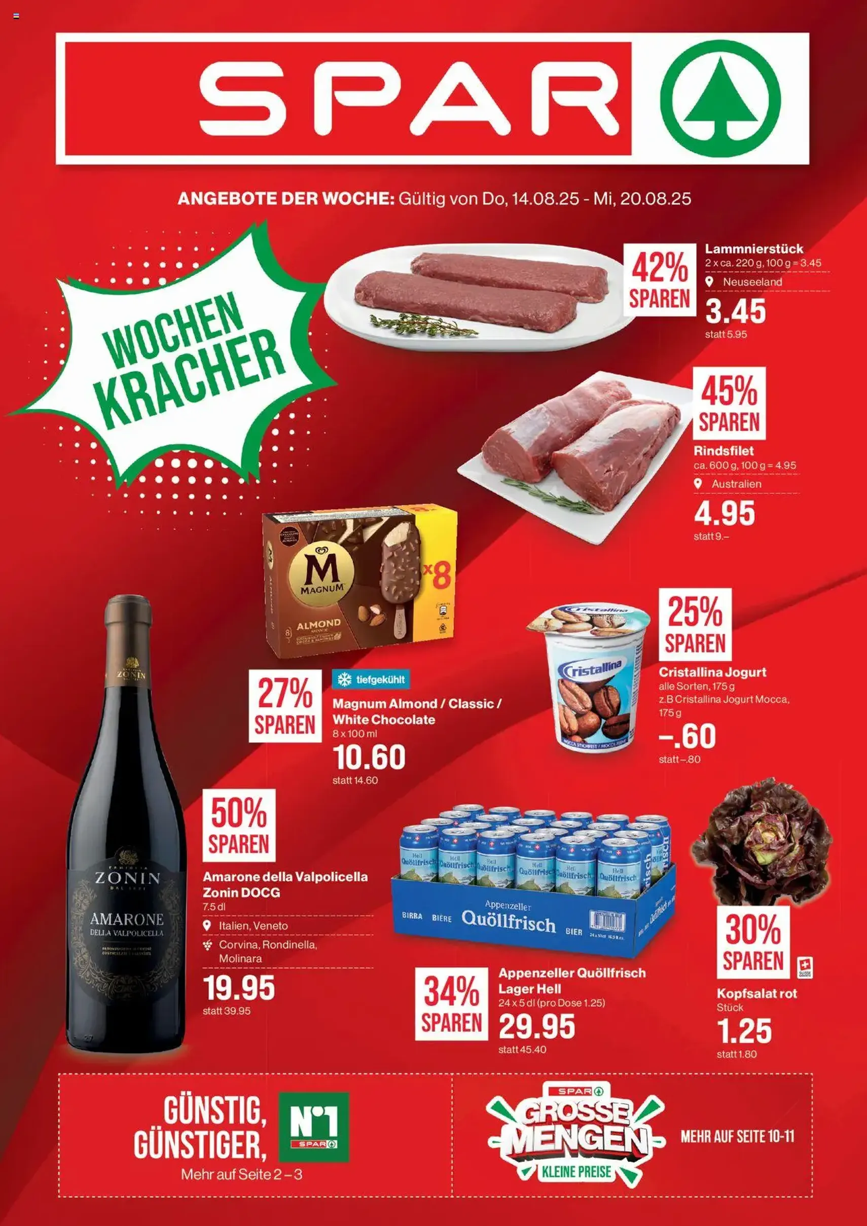 SPAR Aktionen - Gültiger Prospekt ab 14.08.2025, Seite 1 von insgesamt 22 SPAR Aktionen - Gültiger Prospekt ab 14.08.2025, Seite 1 von insgesamt 22