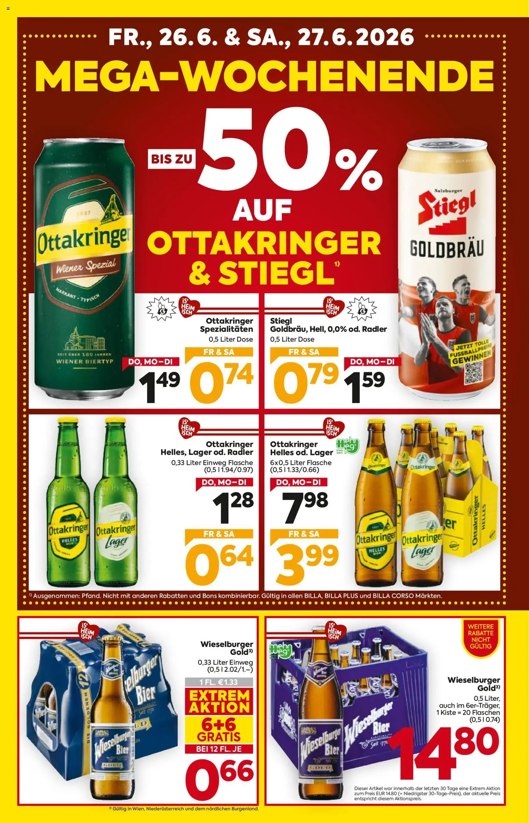 Billa - Flugblatt - Gültiger Prospekt ab 25.06.2026, Seite 2 von insgesamt 16
