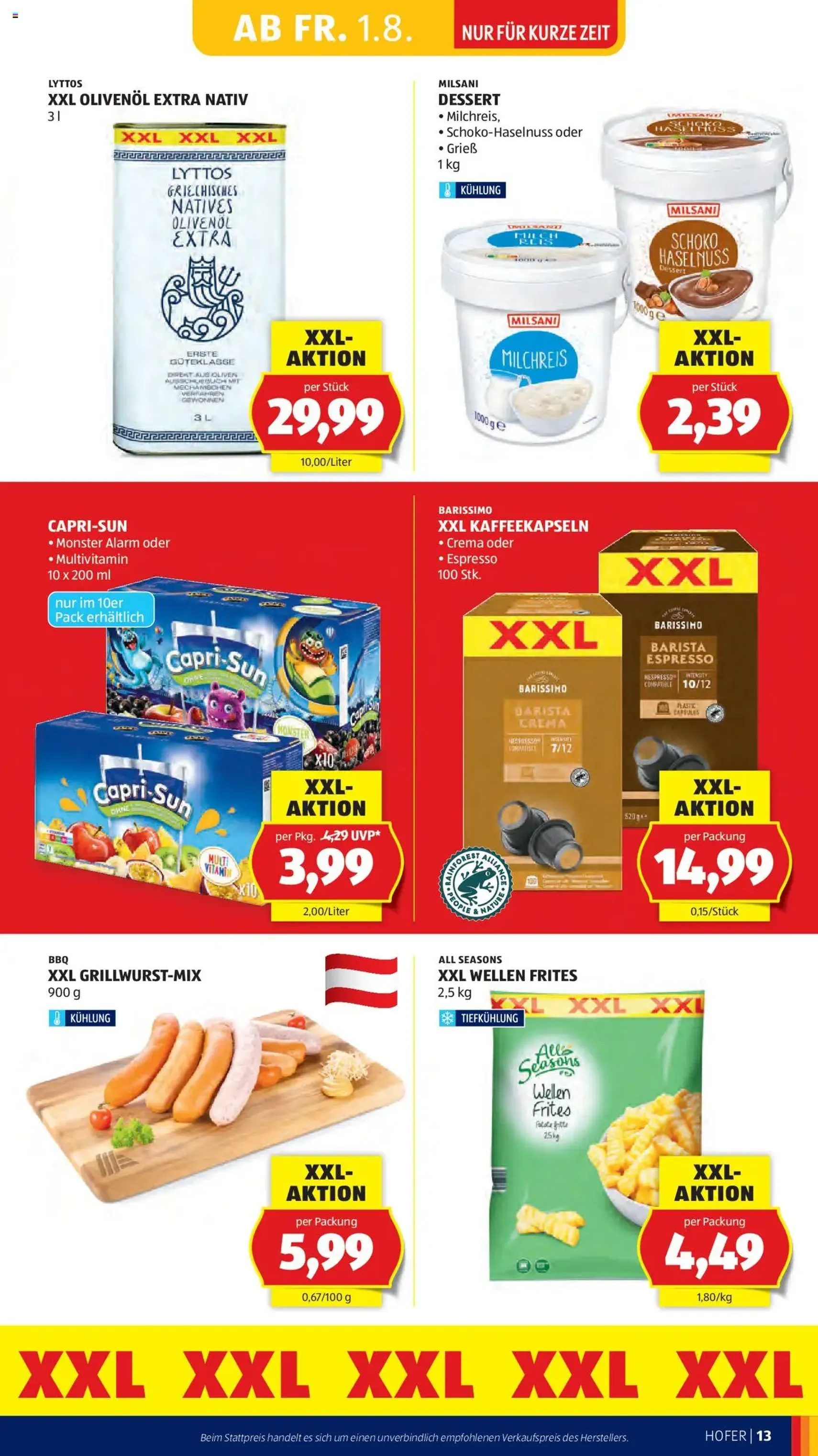 Hofer Flugblatt - Gültiger Prospekt ab 01.08.2025, Seite 15 von insgesamt 41 Hofer Flugblatt - Gültiger Prospekt ab 01.08.2025, Seite 15 von insgesamt 41