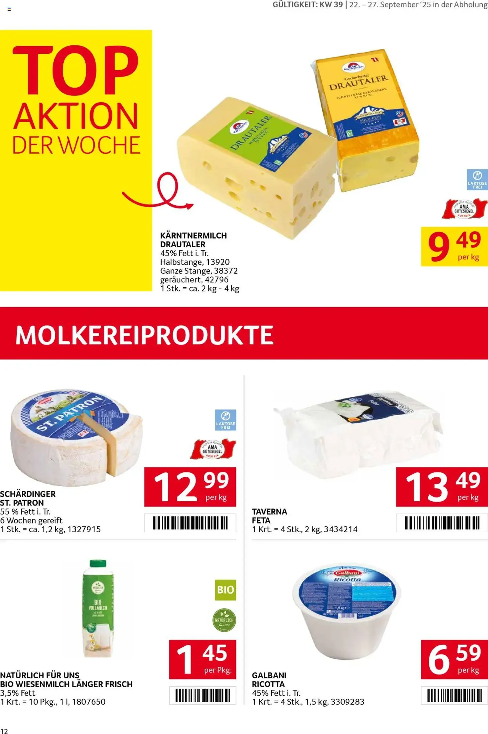 Transgourmet Flugblatt - Gültiger Prospekt ab 22.09.2025, Seite 10 von insgesamt 30 Transgourmet Flugblatt - Gültiger Prospekt ab 22.09.2025, Seite 10 von insgesamt 30
