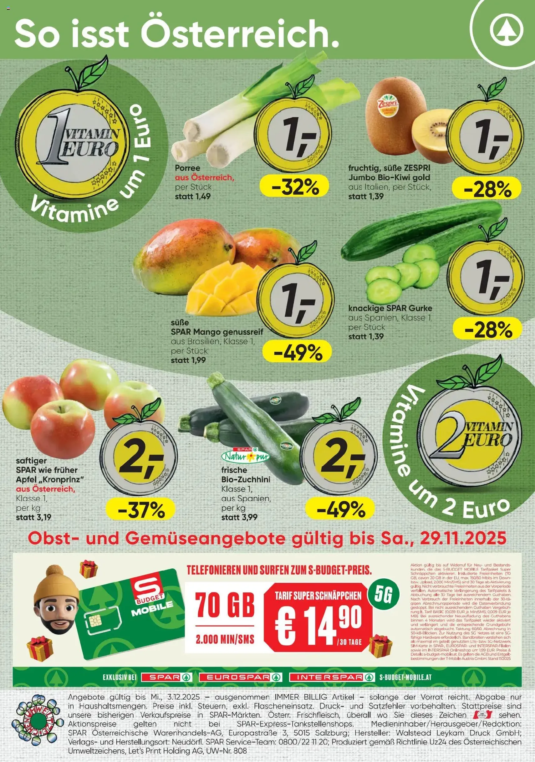 Spar Flugblatt - Gültiger Prospekt ab 27.11.2025, Seite 16 von insgesamt 16