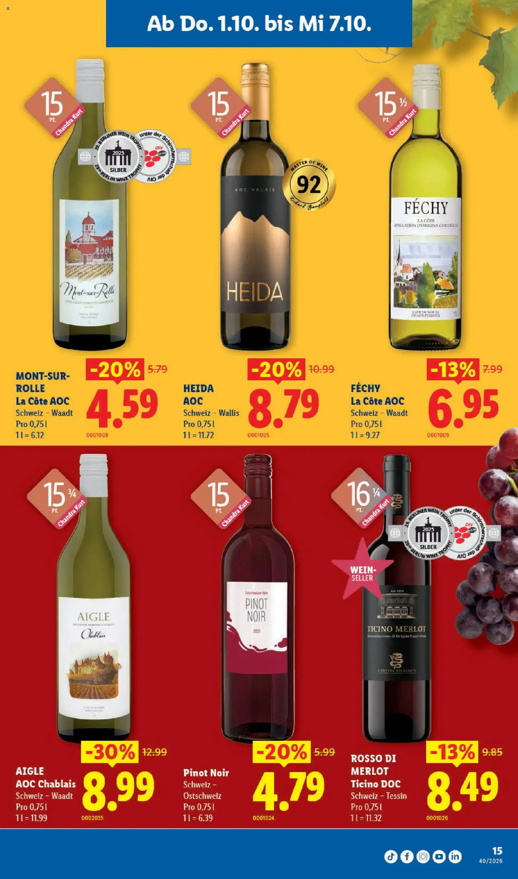Lidl aktionen - Gültiger Prospekt ab 01.10.2026, Seite 15 von insgesamt 35