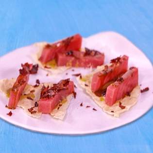 Recipe preview Japanese Sashimi tuna with gazpacho recipe