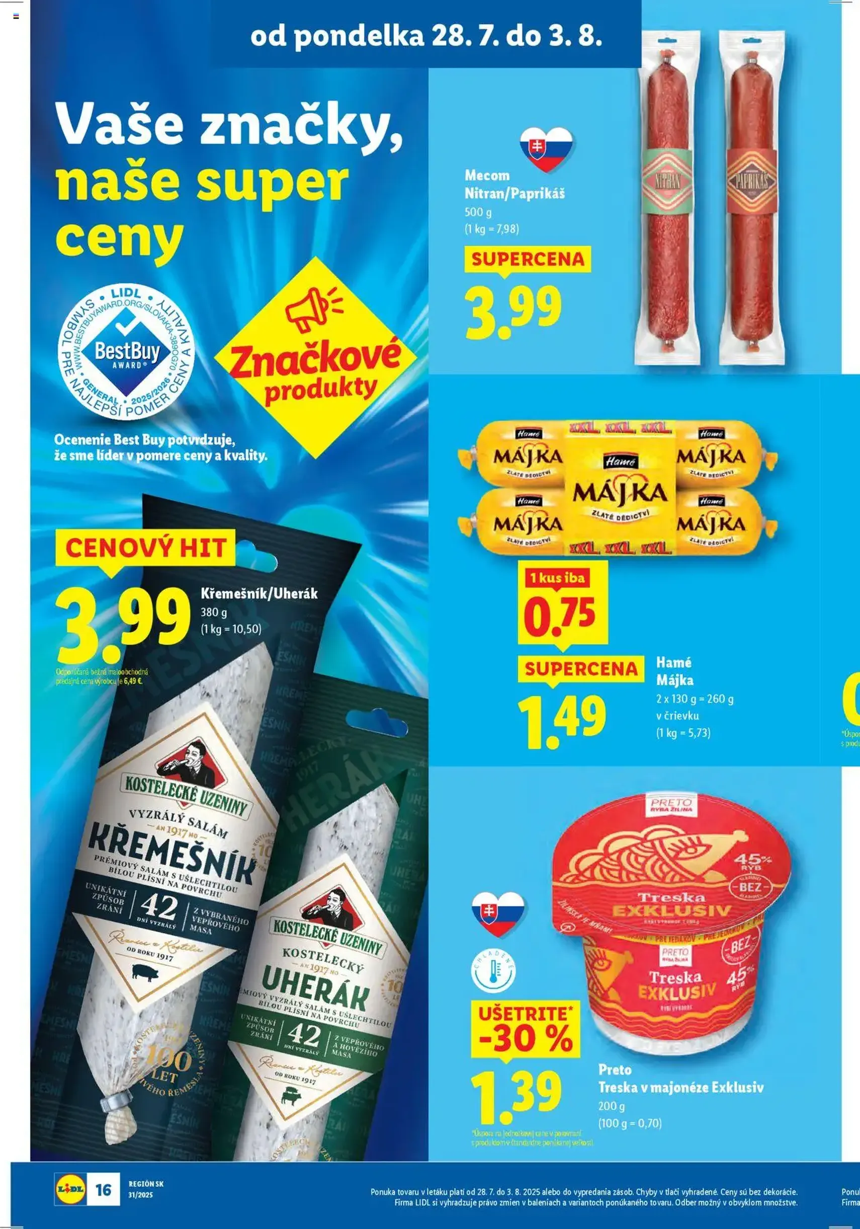 Lidl leták - platný leták od 28.07.2025 strana 16 z 87 Lidl leták - platný leták od 28.07.2025 strana 16 z 87