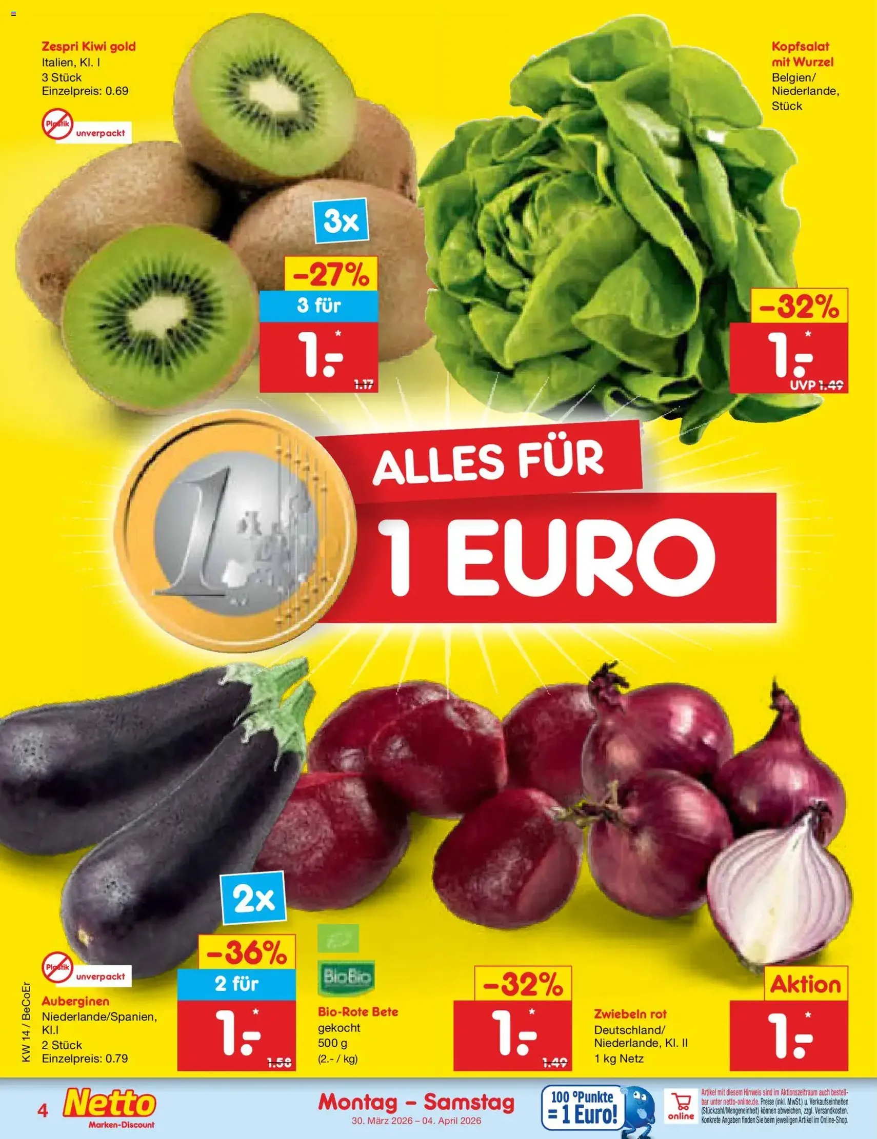 Netto Marken-Discount Prospekt - Gültiger Prospekt ab 30.03.2026, Seite 4 von insgesamt 62