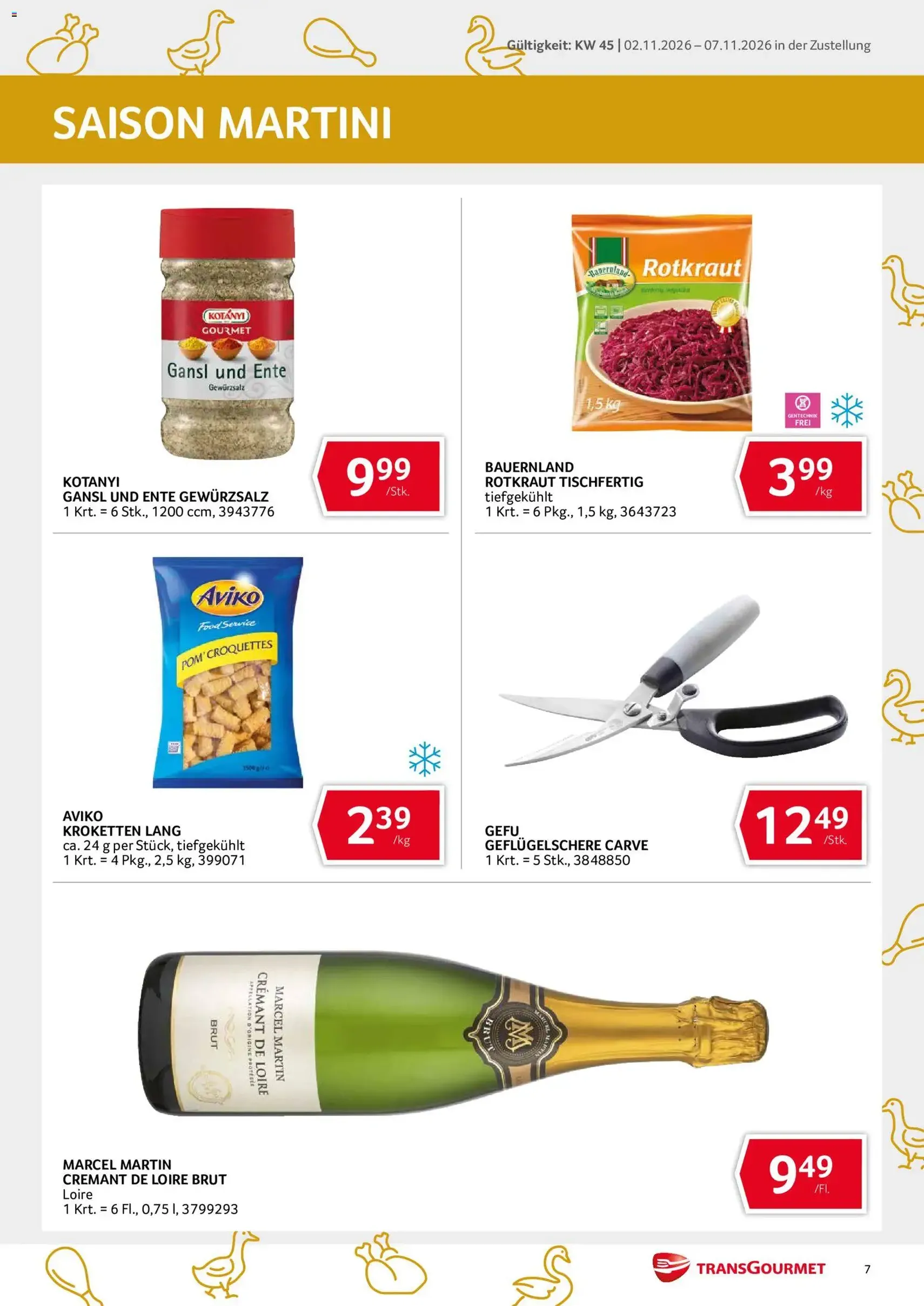 Transgourmet Flugblatt - Gültiger Prospekt ab 02.11.2026, Seite 7 von insgesamt 36