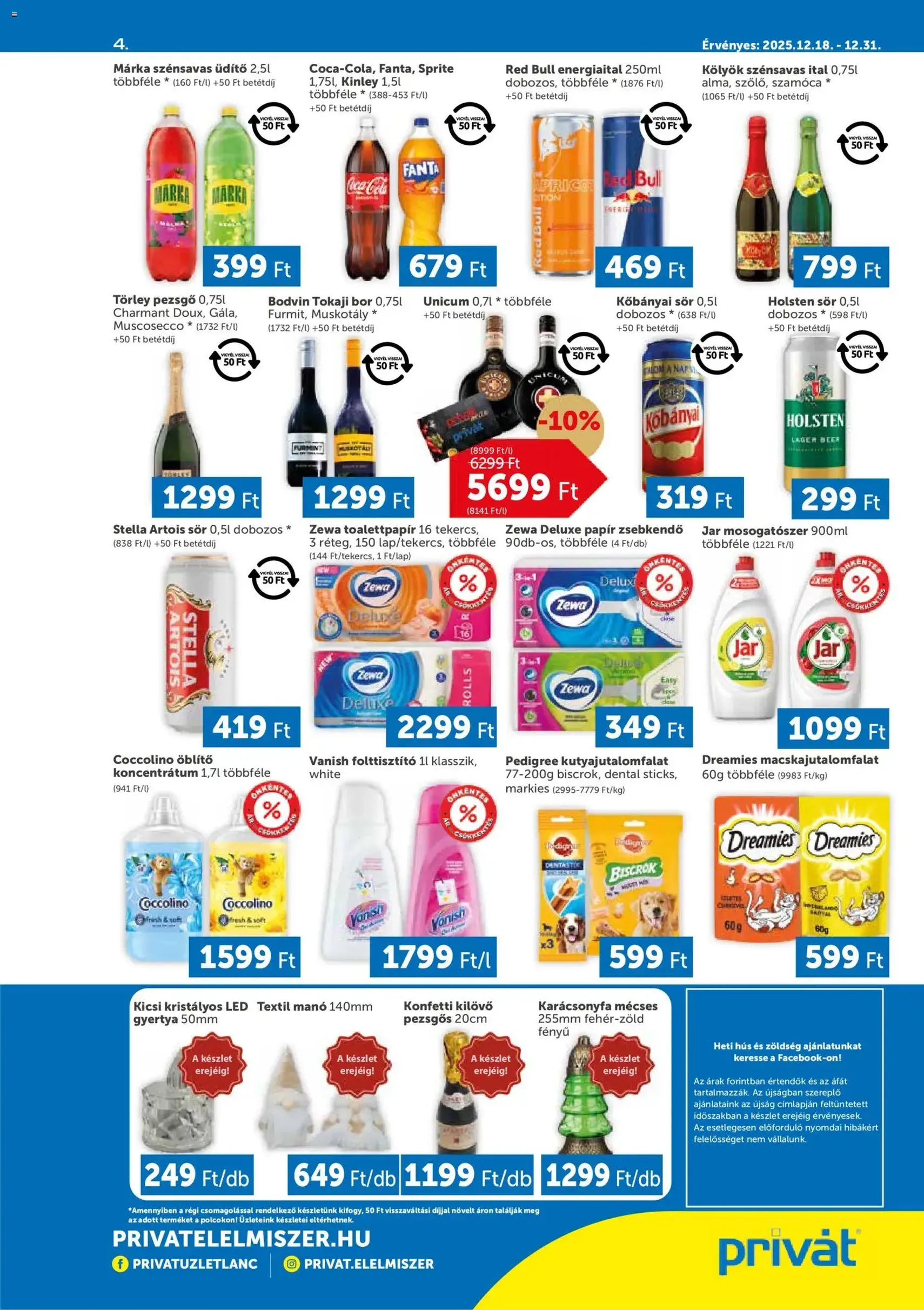 PRIVÁT Akciós újság - 2025.12.18. érvényes szórólap 4 oldal 4 oldalból