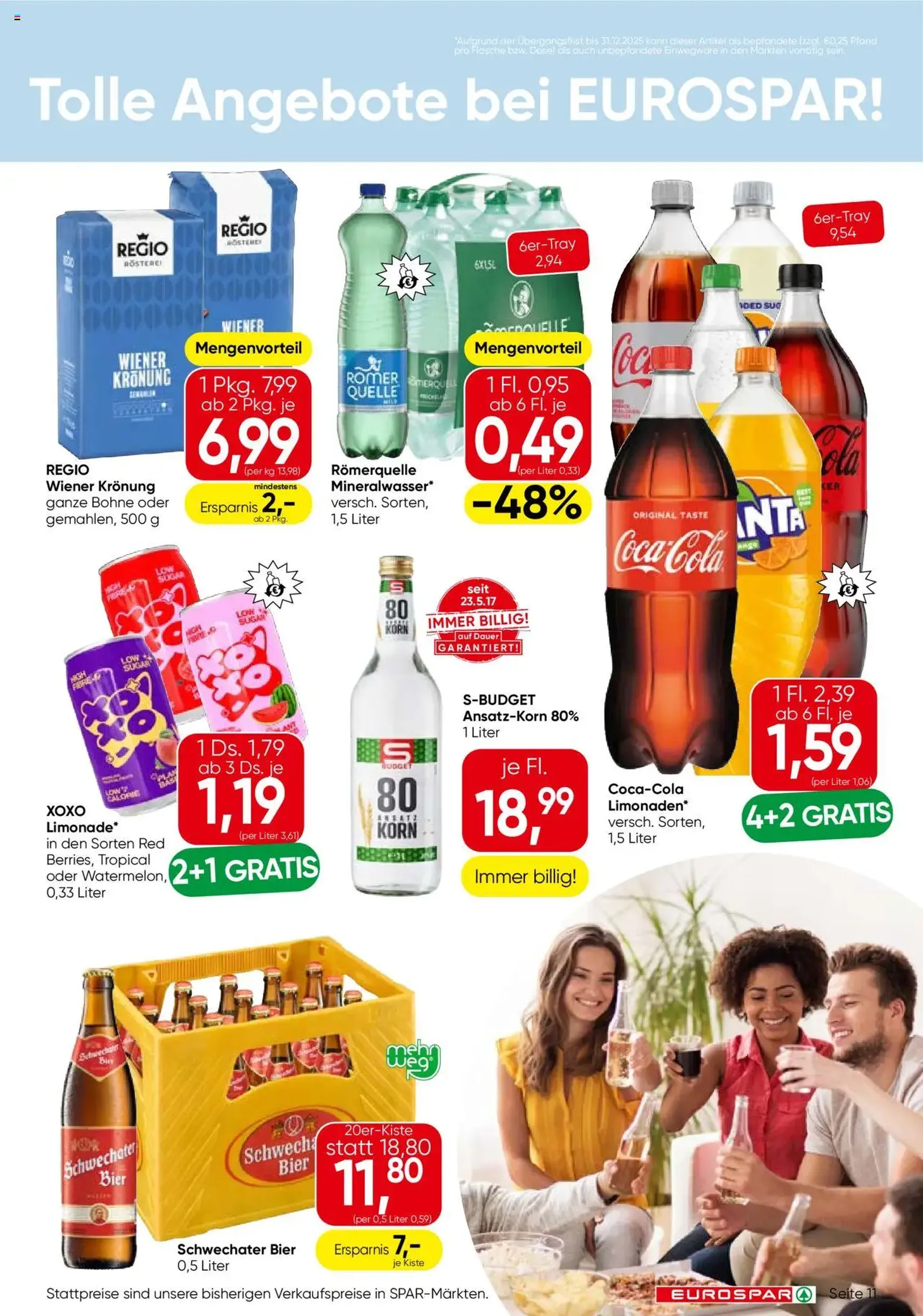Eurospar Flugblatt - Gültiger Prospekt ab 17.07.2025, Seite 11 von insgesamt 16 Eurospar Flugblatt - Gültiger Prospekt ab 17.07.2025, Seite 11 von insgesamt 16