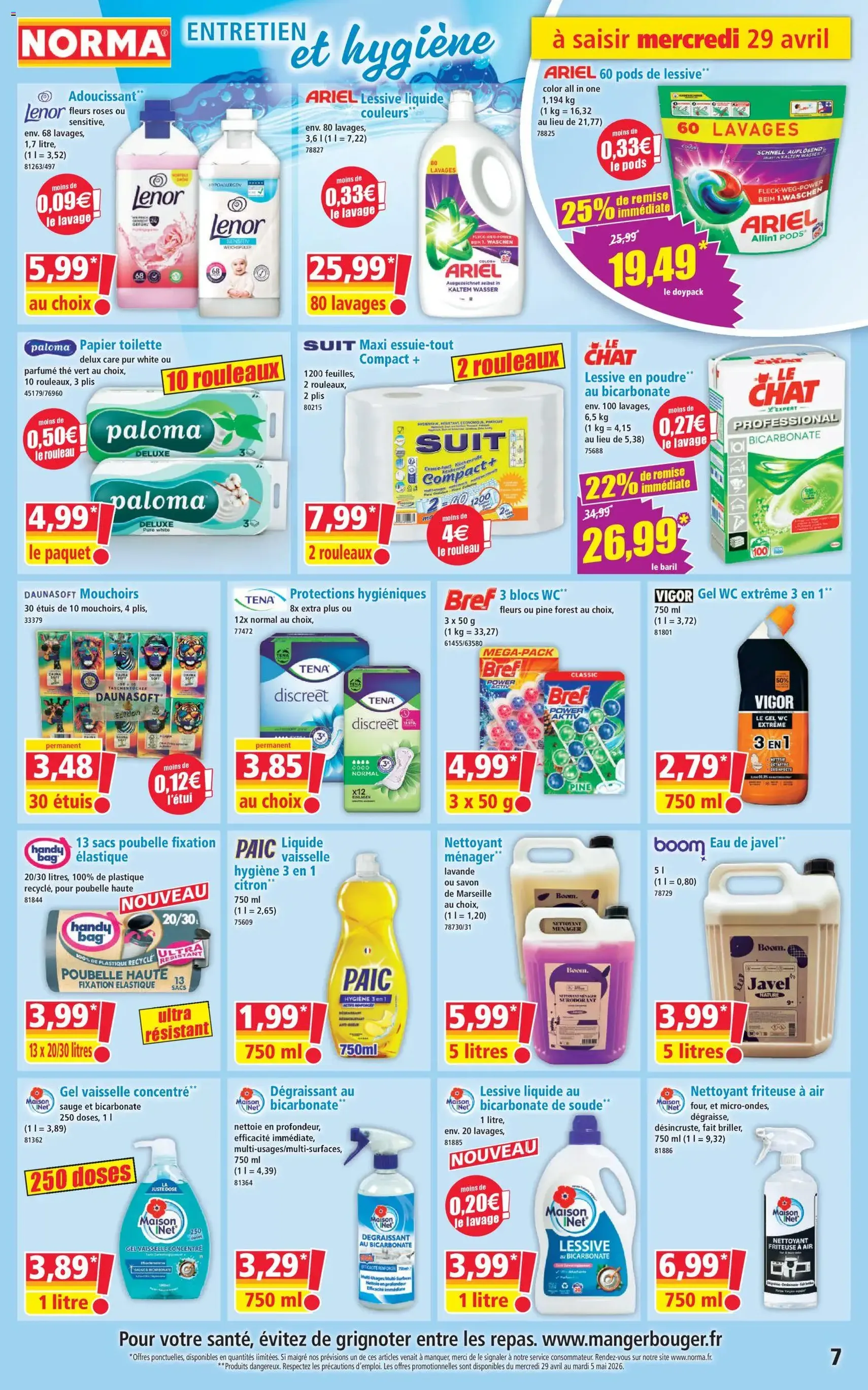 Norma catalogue - brochure valable à partir du 29/04/2026, page 7 sur 14