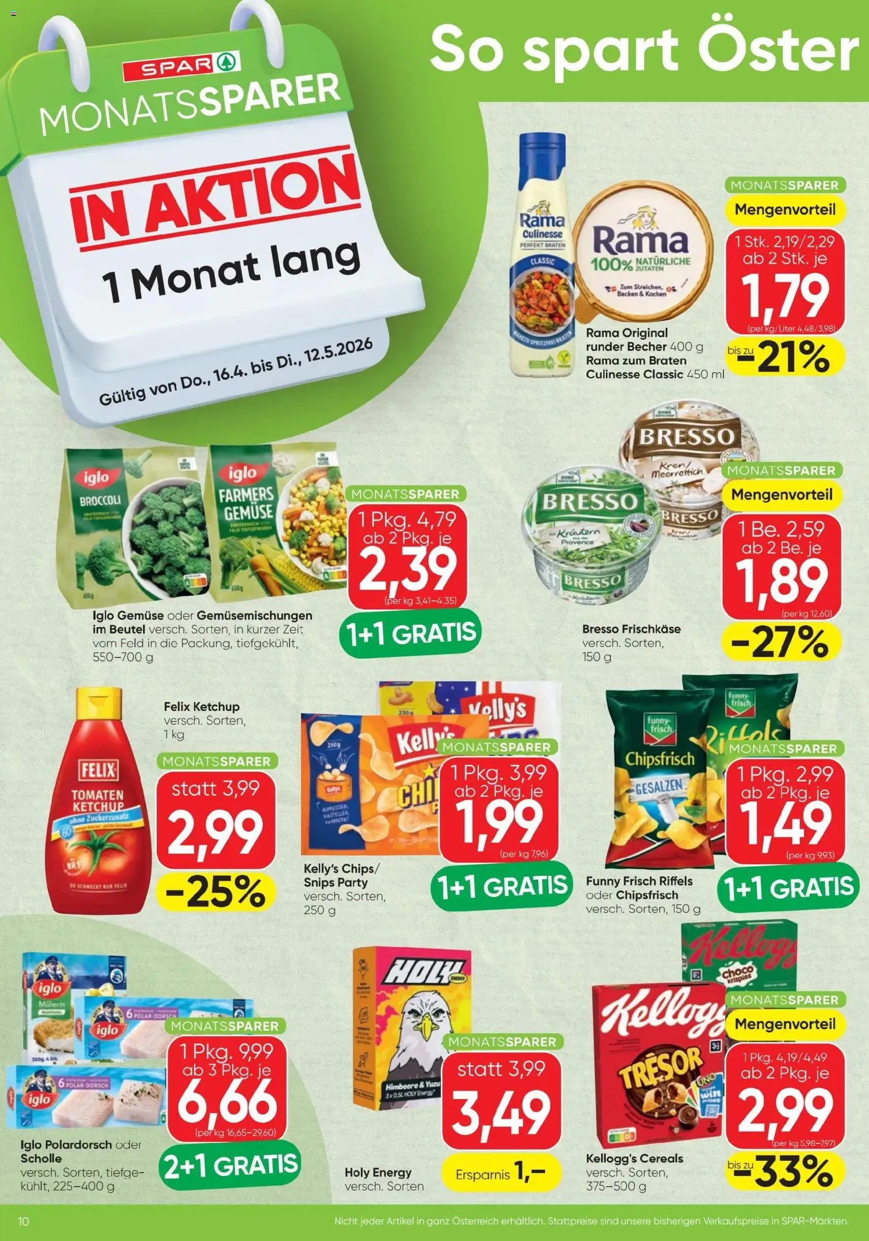 Spar - Flugblatt - Gültiger Prospekt ab 16.04.2026, Seite 10 von insgesamt 16