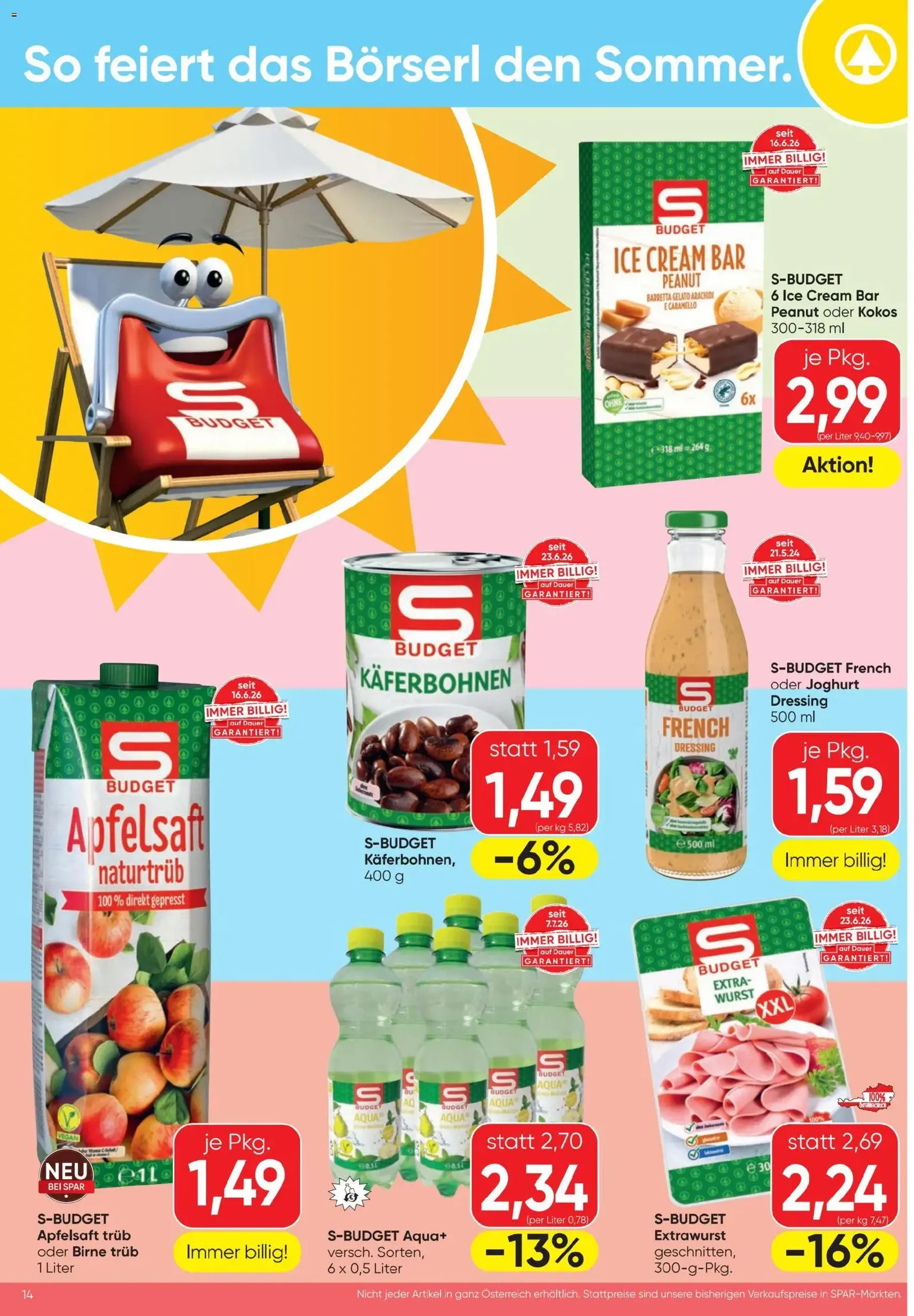 Spar - Flugblatt - Gültiger Prospekt ab 13.08.2026, Seite 14 von insgesamt 20