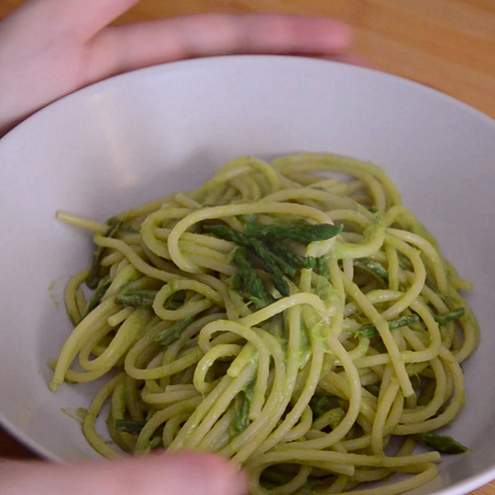 Ricetta pasta con asparagi selvatici - procedimento 1