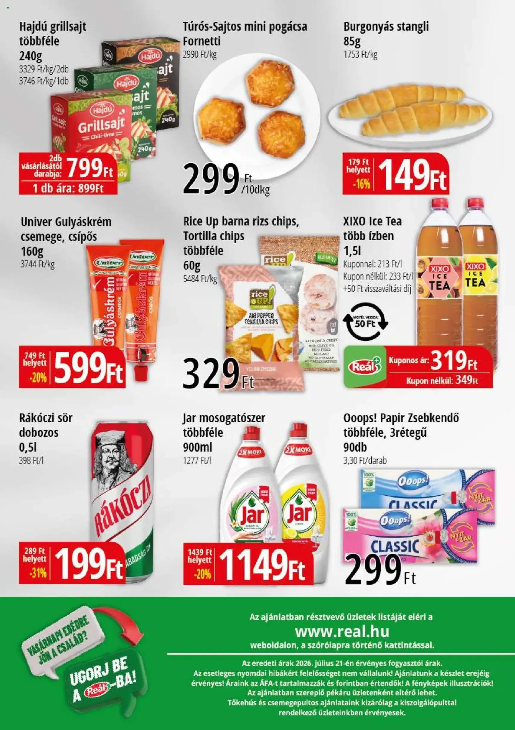 Reál Bevásárló hétvége - Kisalföld - 2026.07.30. érvényes szórólap 2 oldal 2 oldalból