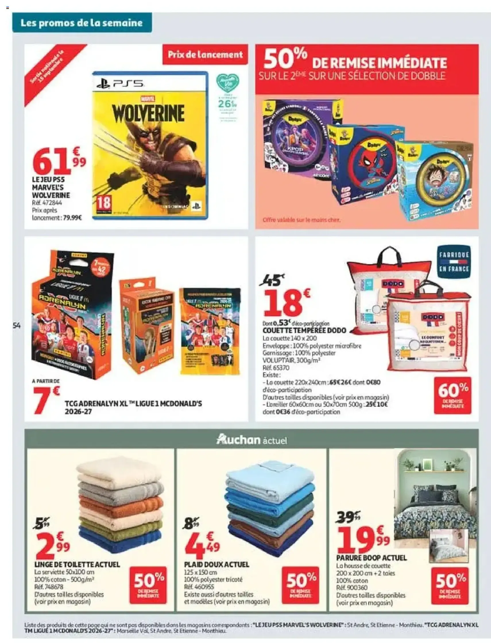 Auchan catalogue - brochure valable à partir du 15/09/2026, page 54 sur 60