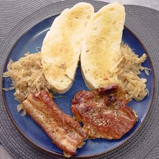 Recipe preview Roasted pork neck with cabbage and dumpling