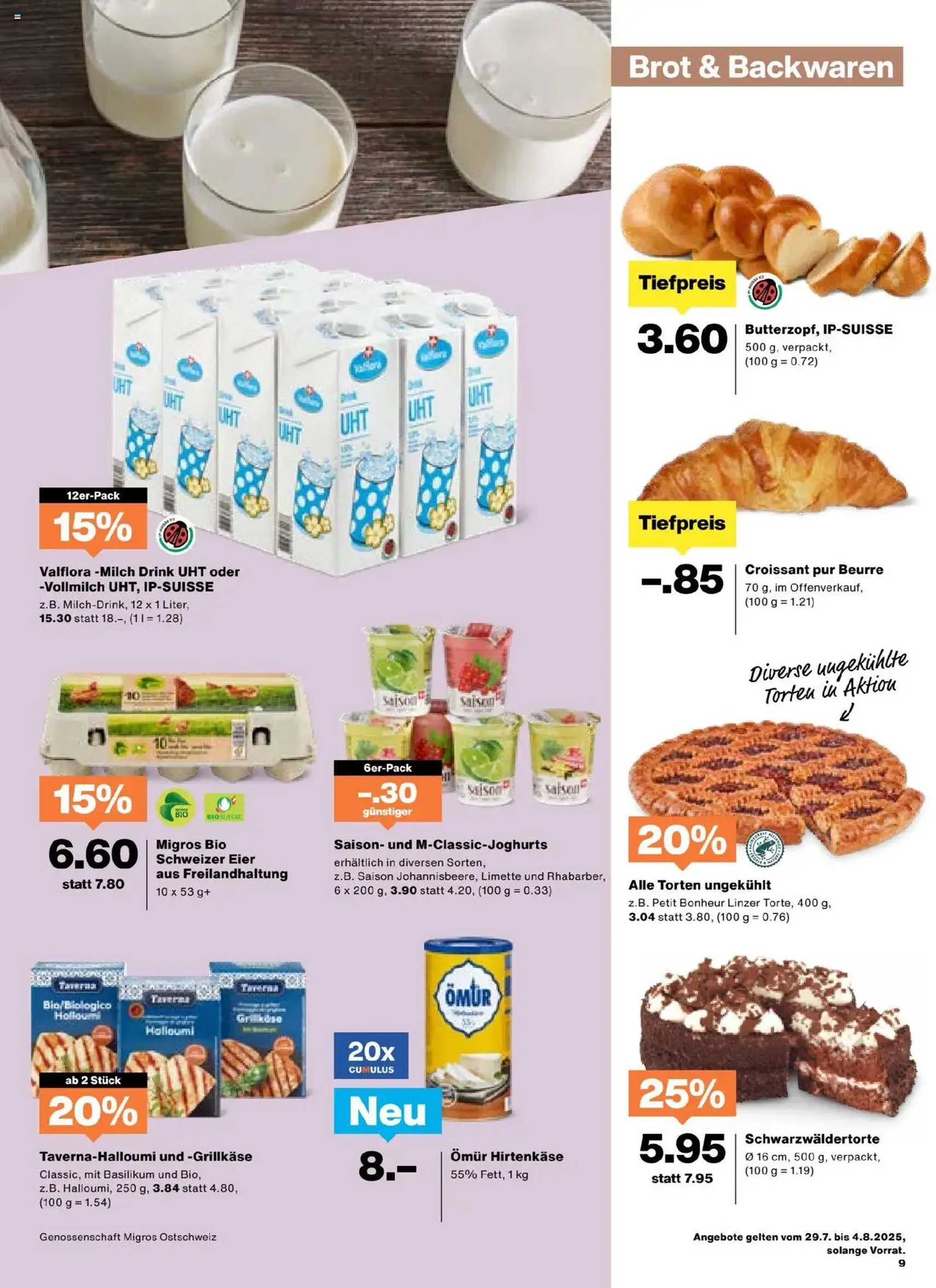 Migros Aktionen - Gültiger Prospekt ab 29.07.2025, Seite 9 von insgesamt 20