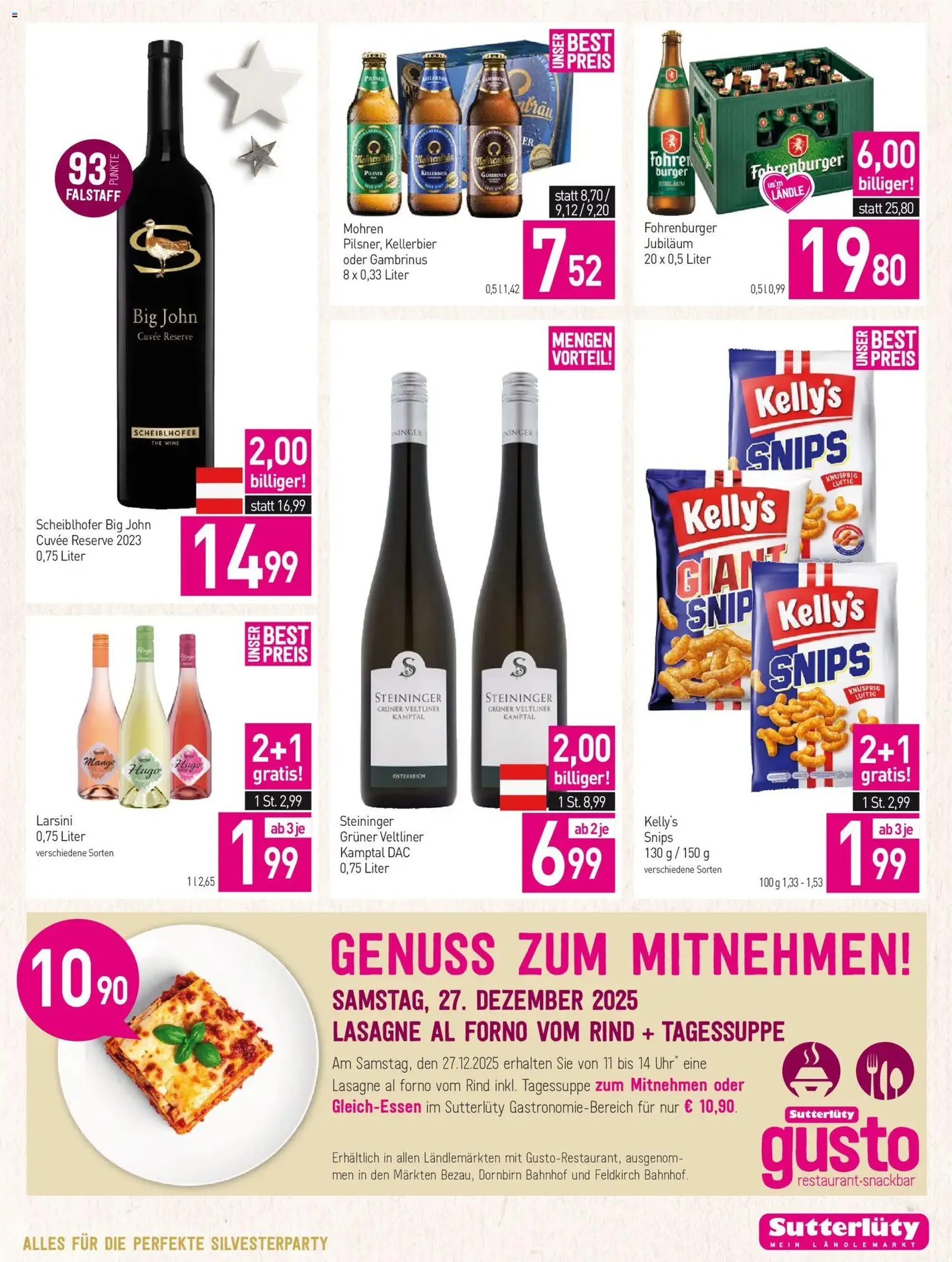 Sutterlüty Flugblatt - Gültiger Prospekt ab 27.12.2025, Seite 21 von insgesamt 28