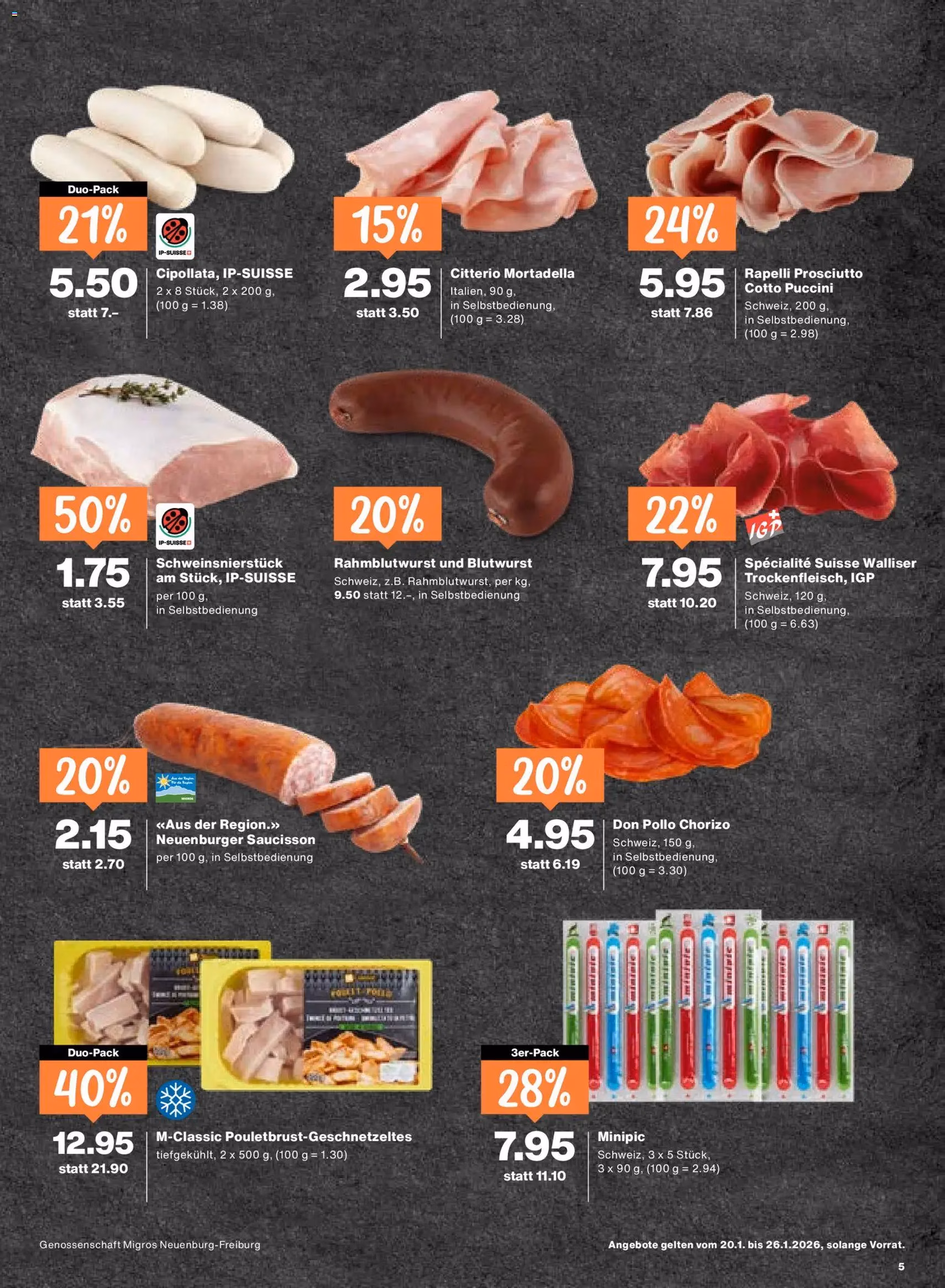 Migros Aktionen - Gültiger Prospekt ab 20.01.2026, Seite 5 von insgesamt 24