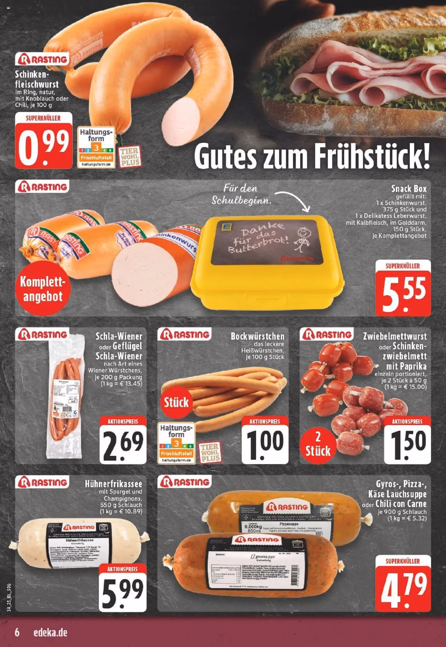 Edeka Prospekt - Gültiger Prospekt ab 18.08.2025, Seite 6 von insgesamt 24 Edeka Prospekt - Gültiger Prospekt ab 18.08.2025, Seite 6 von insgesamt 24