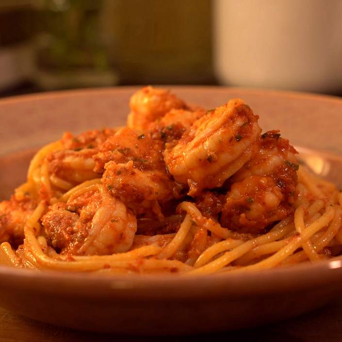 Spicy Prawn Tomato Pasta Recipe