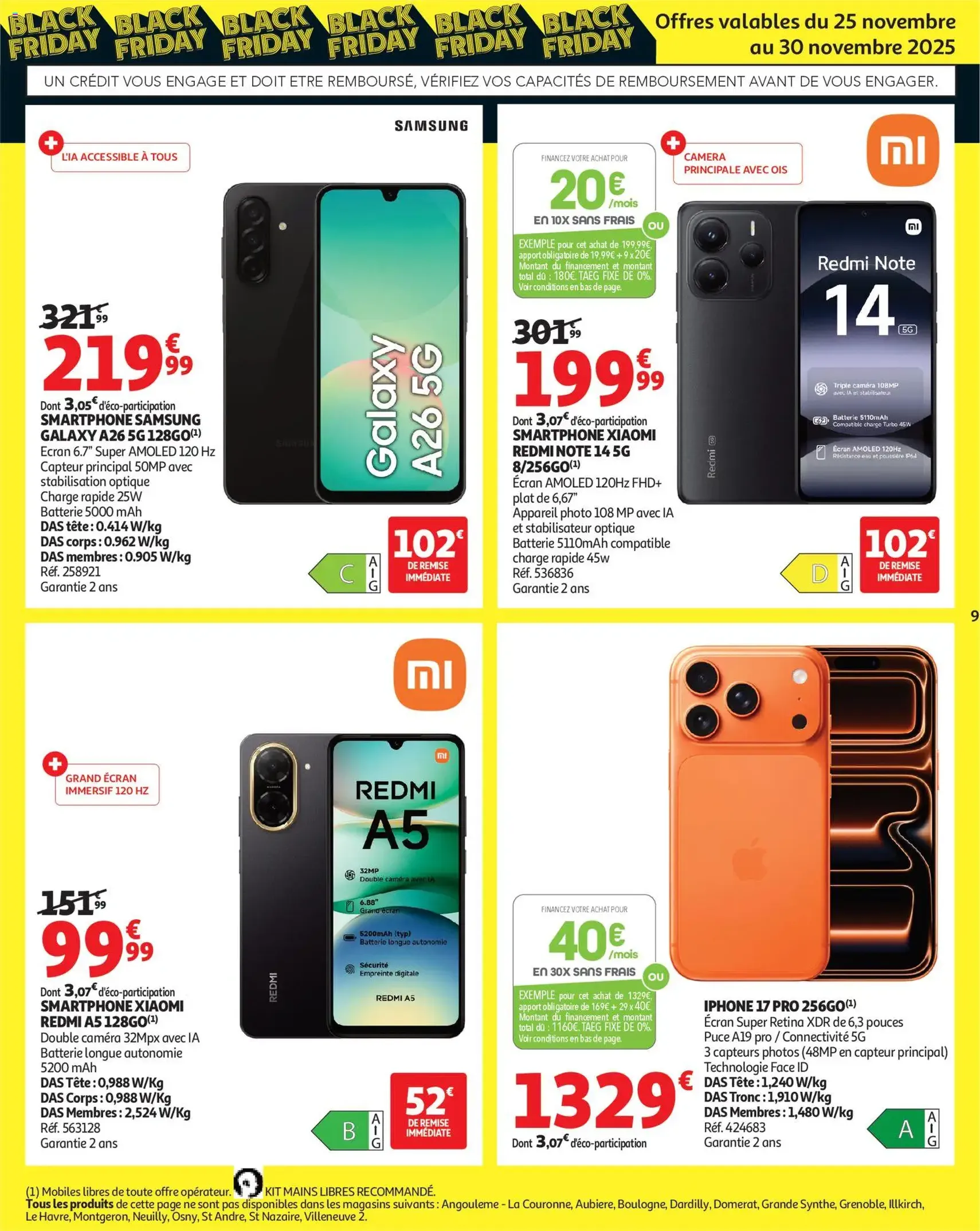 Auchan Black Friday - brochure valable à partir du 25/11/2025, page 9 sur 28