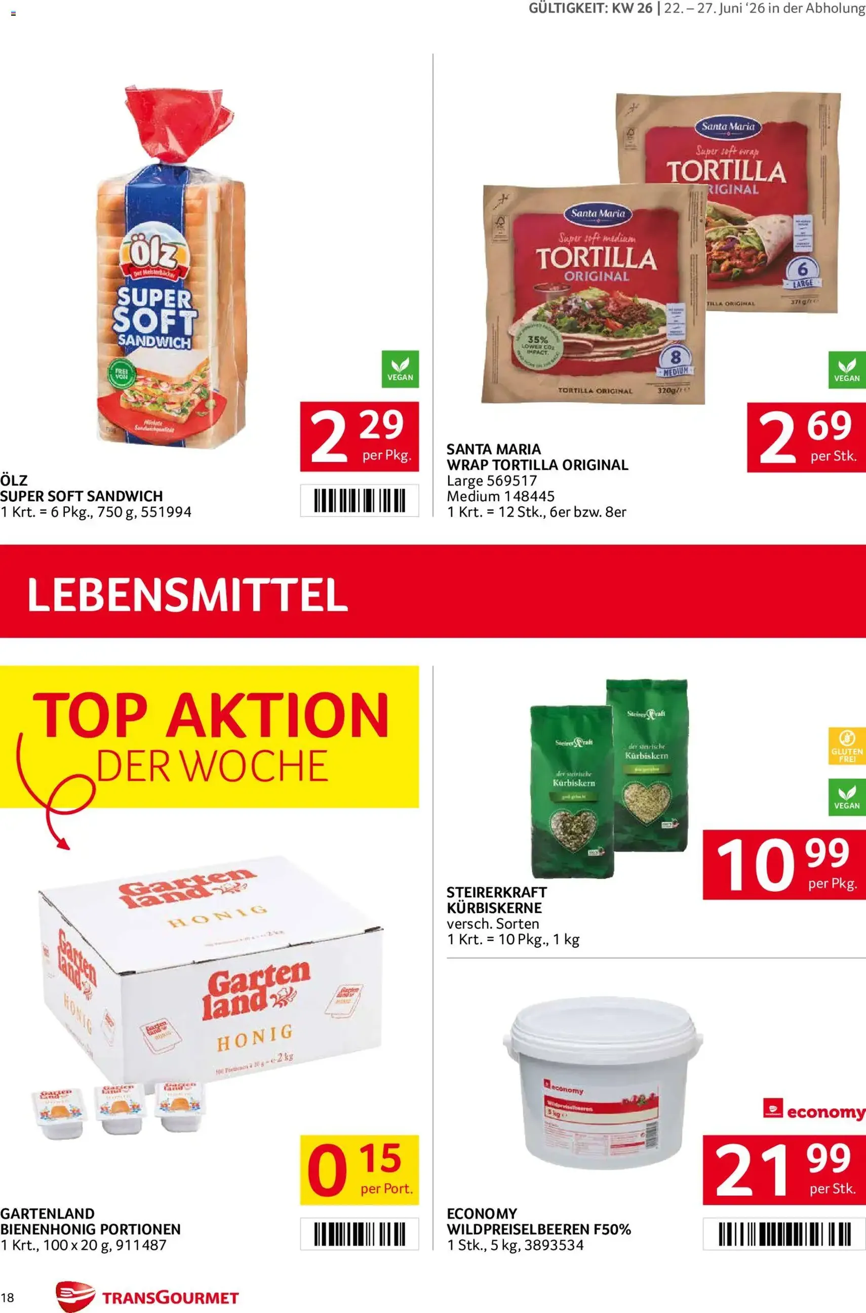 Transgourmet Flugblatt - Gültiger Prospekt ab 22.06.2026, Seite 17 von insgesamt 31