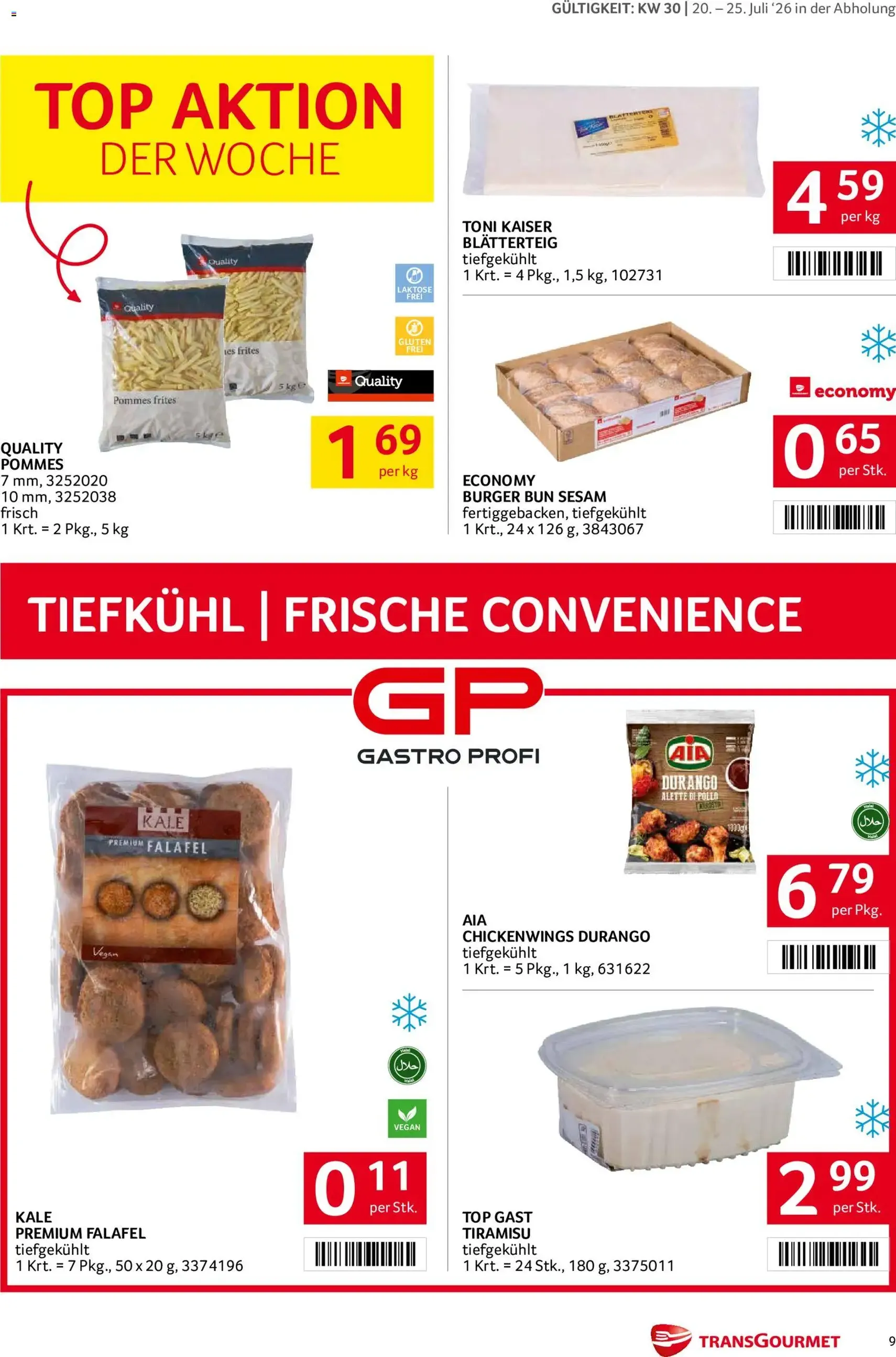 Transgourmet Flugblatt - Gültiger Prospekt ab 20.07.2026, Seite 9 von insgesamt 27