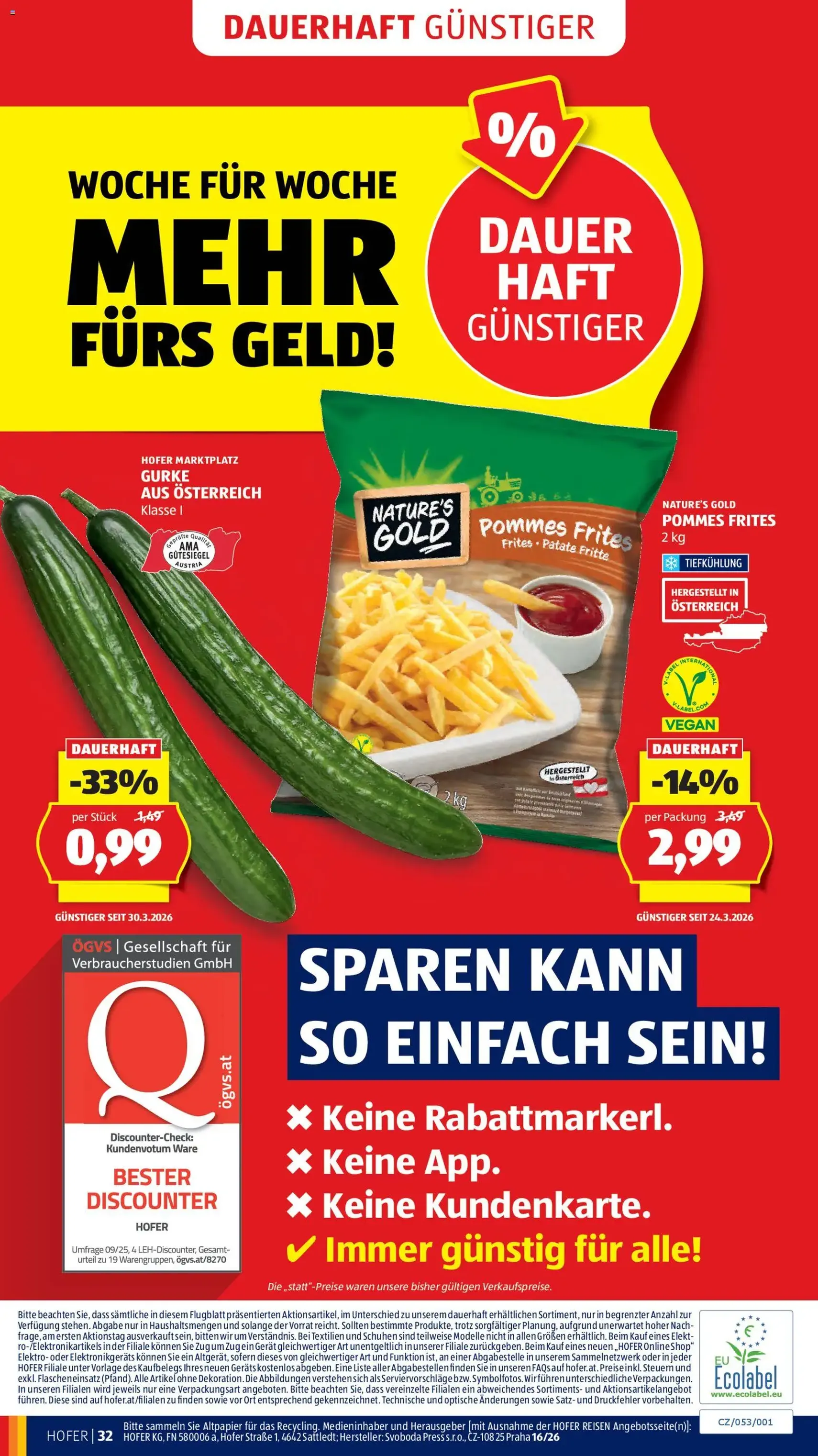 Hofer Flugblatt - Gültiger Prospekt ab 08.04.2026, Seite 36 von insgesamt 37