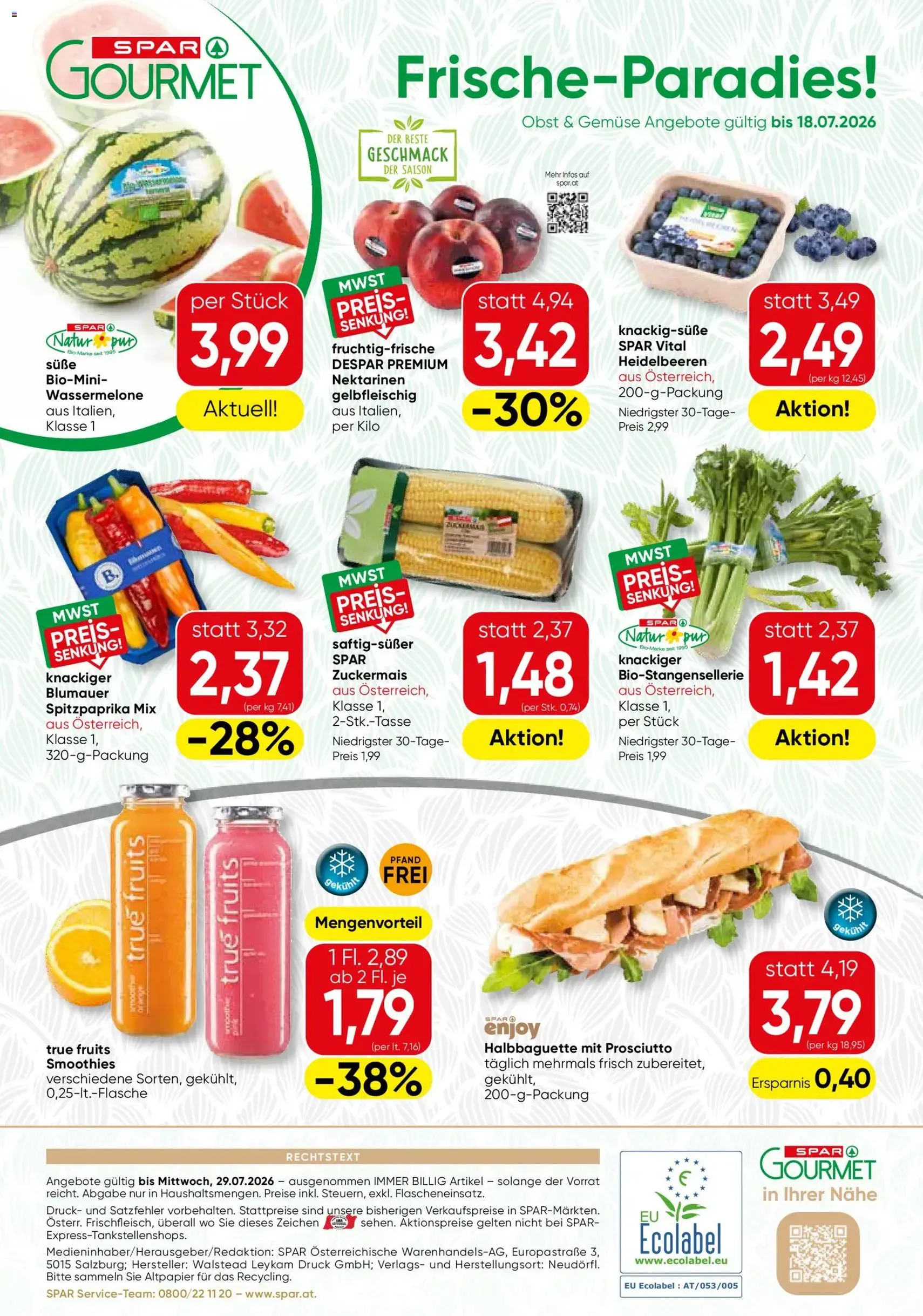 SPAR Gourmet Flugblatt - Gültiger Prospekt ab 16.07.2026, Seite 12 von insgesamt 12