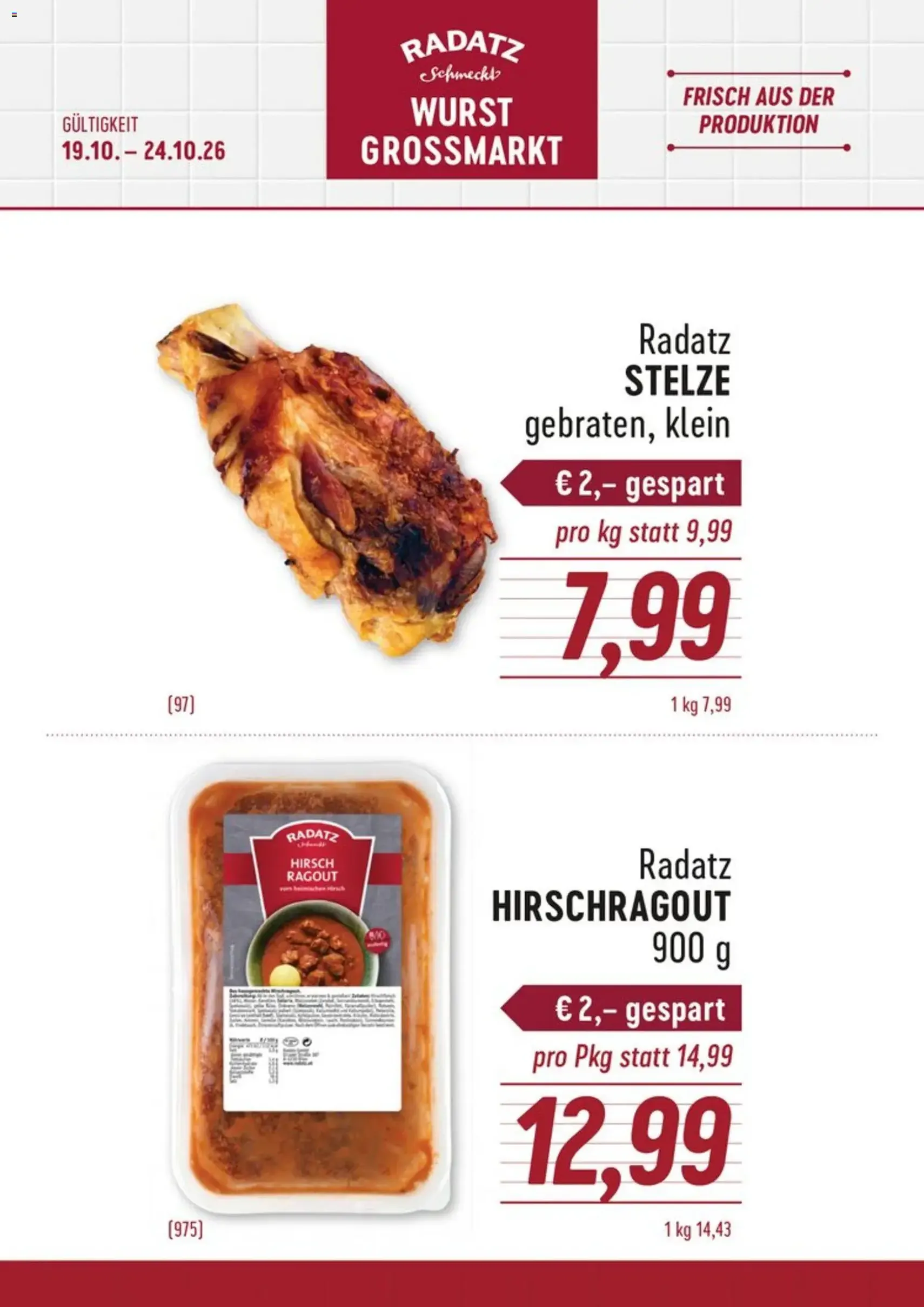 Radatz Flugblatt - Gültiger Prospekt ab 19.10.2026, Seite 2 von insgesamt 2