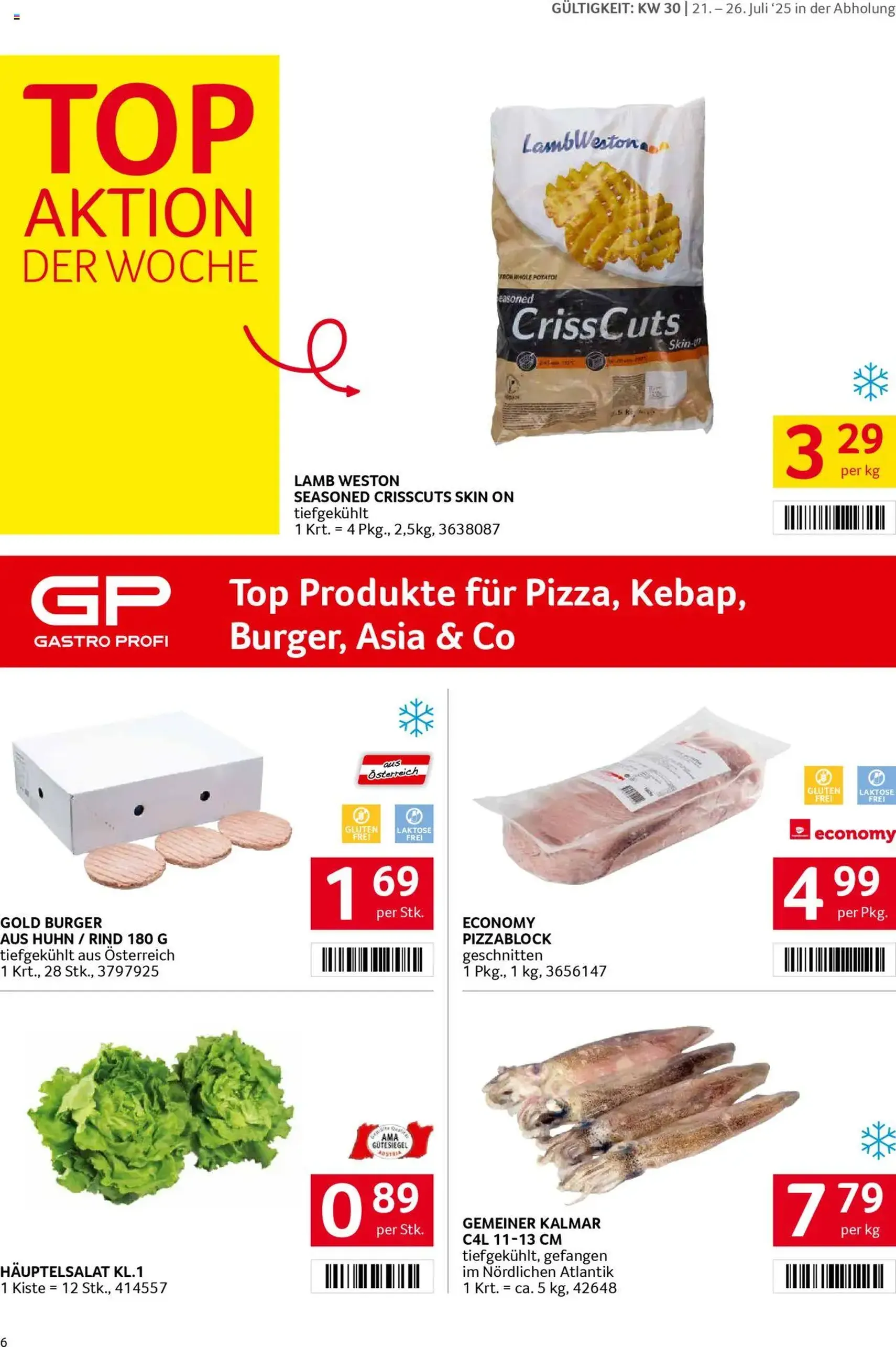 Transgourmet Flugblatt - Gültiger Prospekt ab 20.07.2025, Seite 6 von insgesamt 28 Transgourmet Flugblatt - Gültiger Prospekt ab 20.07.2025, Seite 6 von insgesamt 28