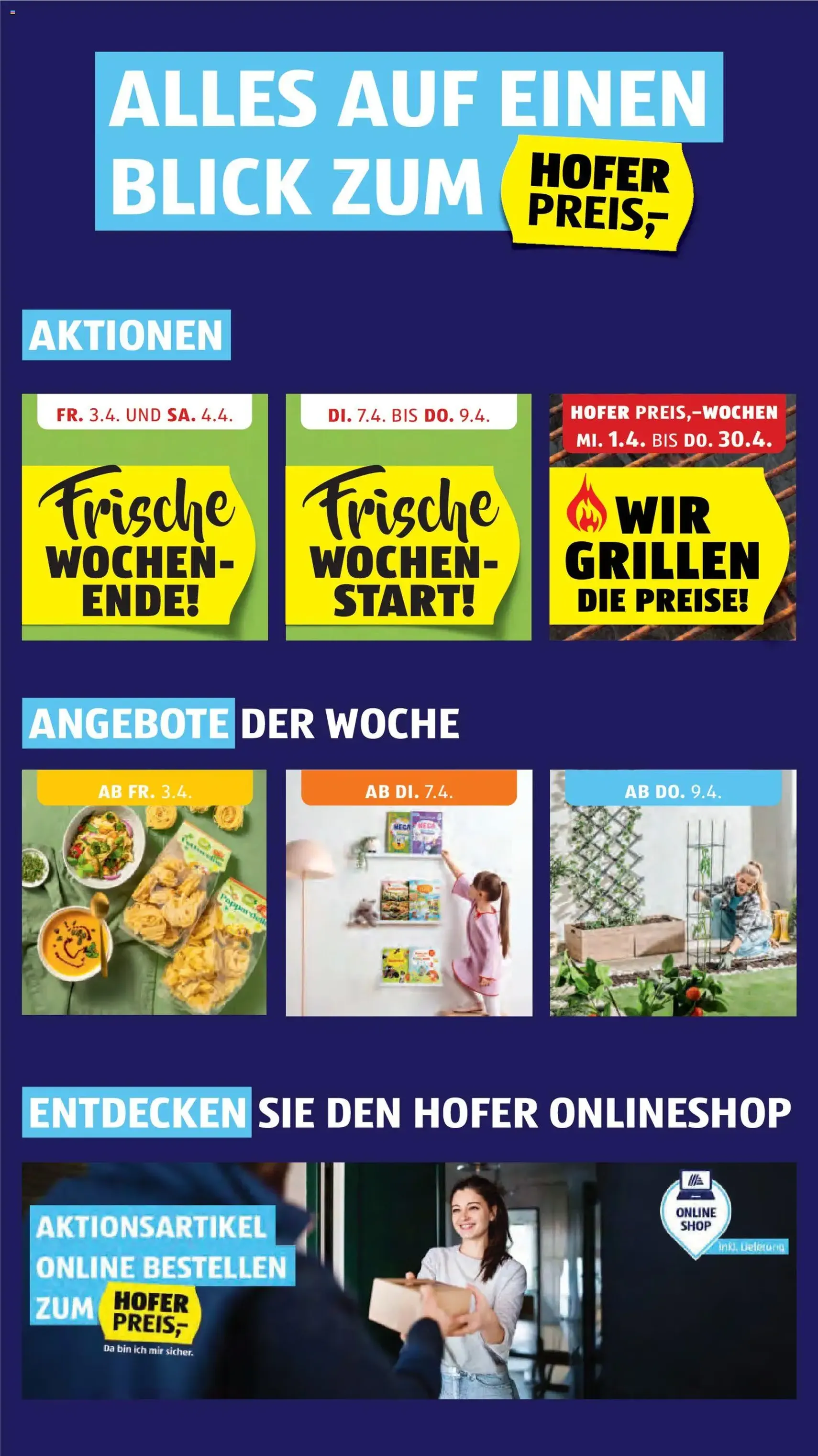 Hofer Flugblatt - Gültiger Prospekt ab 01.04.2026, Seite 2 von insgesamt 41