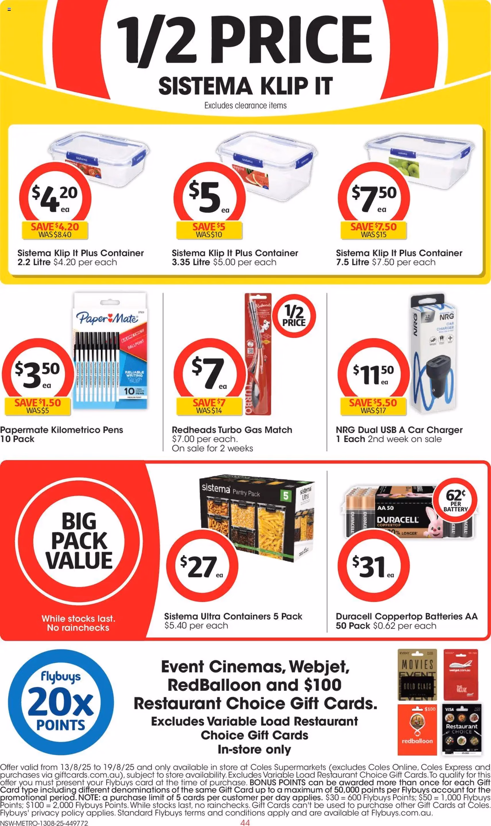 Coles Catalogue NSW - valid flyer from 13/08/2025, page 44 of 49 Coles Catalogue NSW - valid flyer from 13/08/2025, page 44 of 49