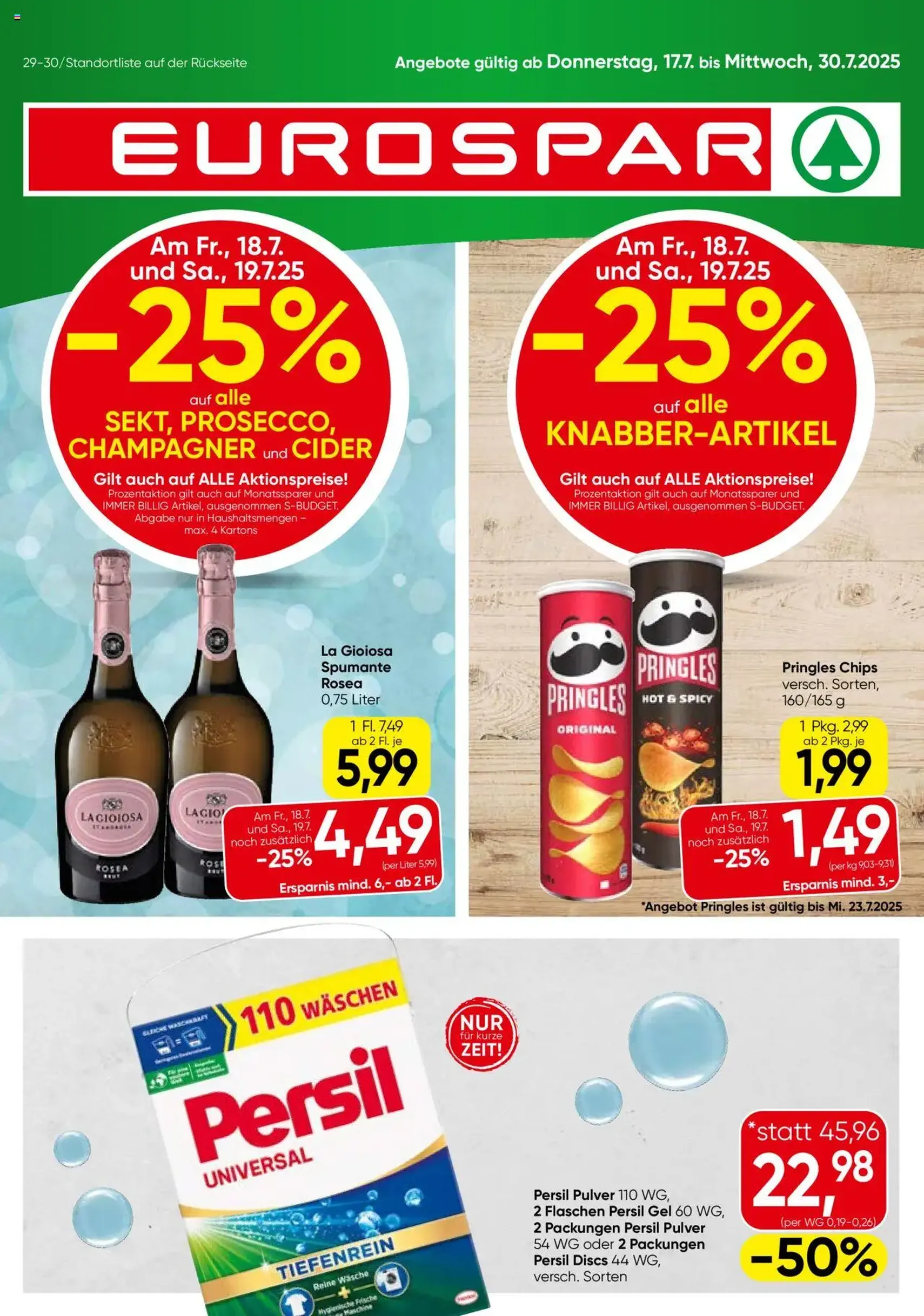 Eurospar Flugblatt - Gültiger Prospekt ab 17.07.2025, Seite 1 von insgesamt 16 Eurospar Flugblatt - Gültiger Prospekt ab 17.07.2025, Seite 1 von insgesamt 16