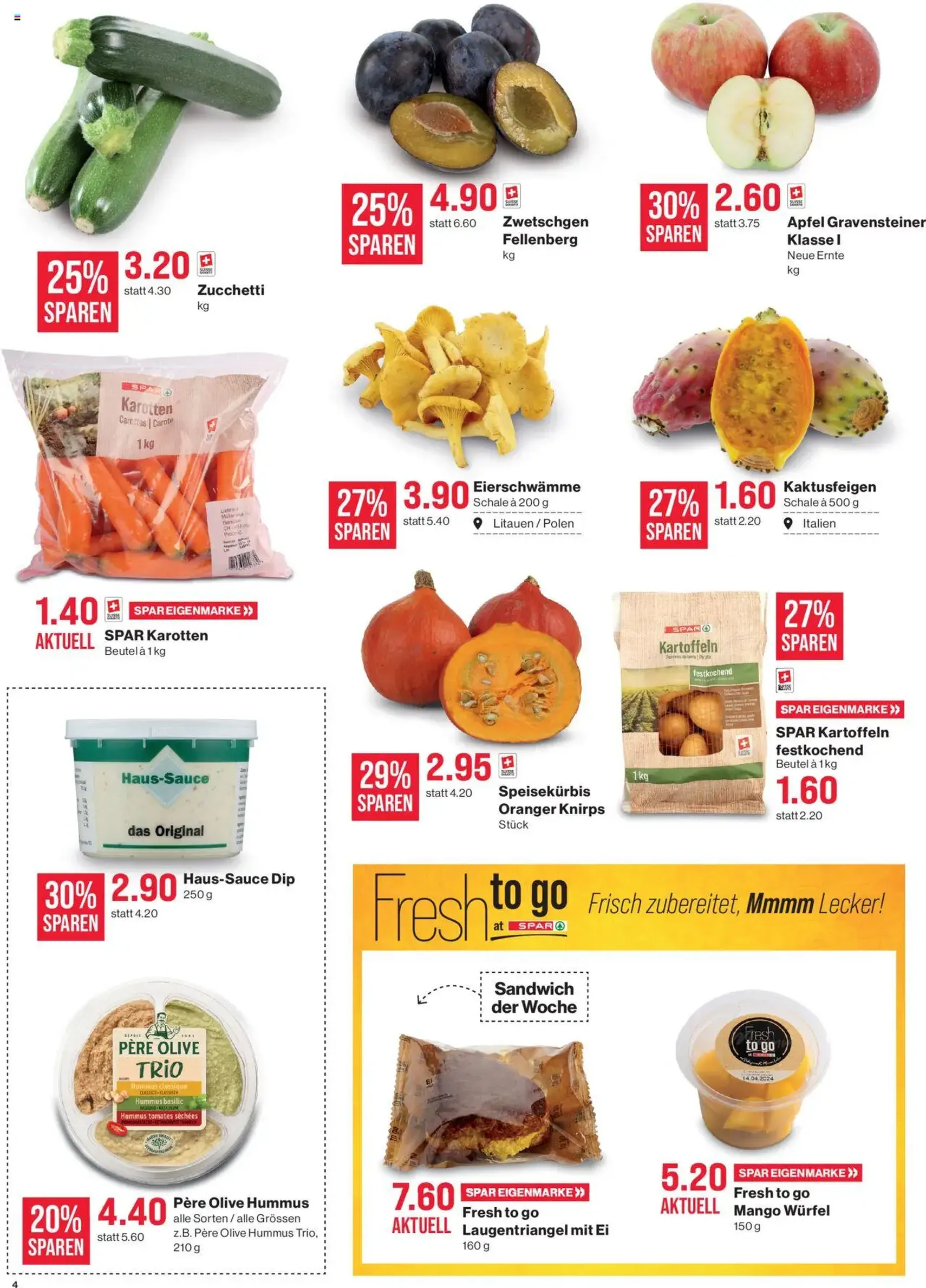 SPAR Aktionen - Gültiger Prospekt ab 28.08.2025, Seite 4 von insgesamt 24 SPAR Aktionen - Gültiger Prospekt ab 28.08.2025, Seite 4 von insgesamt 24