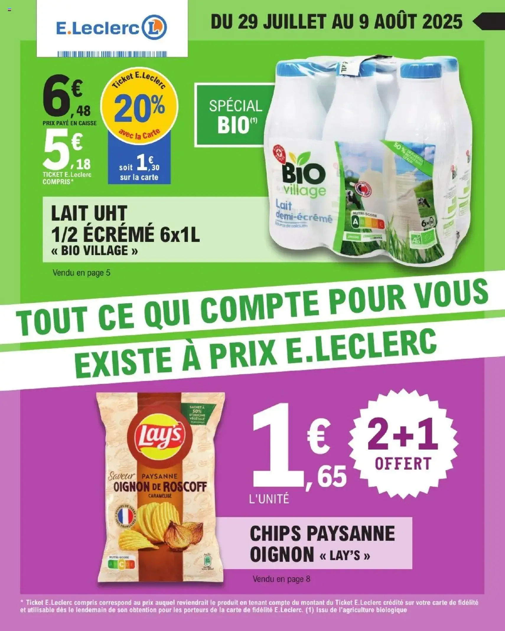 E.Leclerc catalogue de la semaine 31 - brochure valable à partir du 29/07/2025, page 1 sur 28