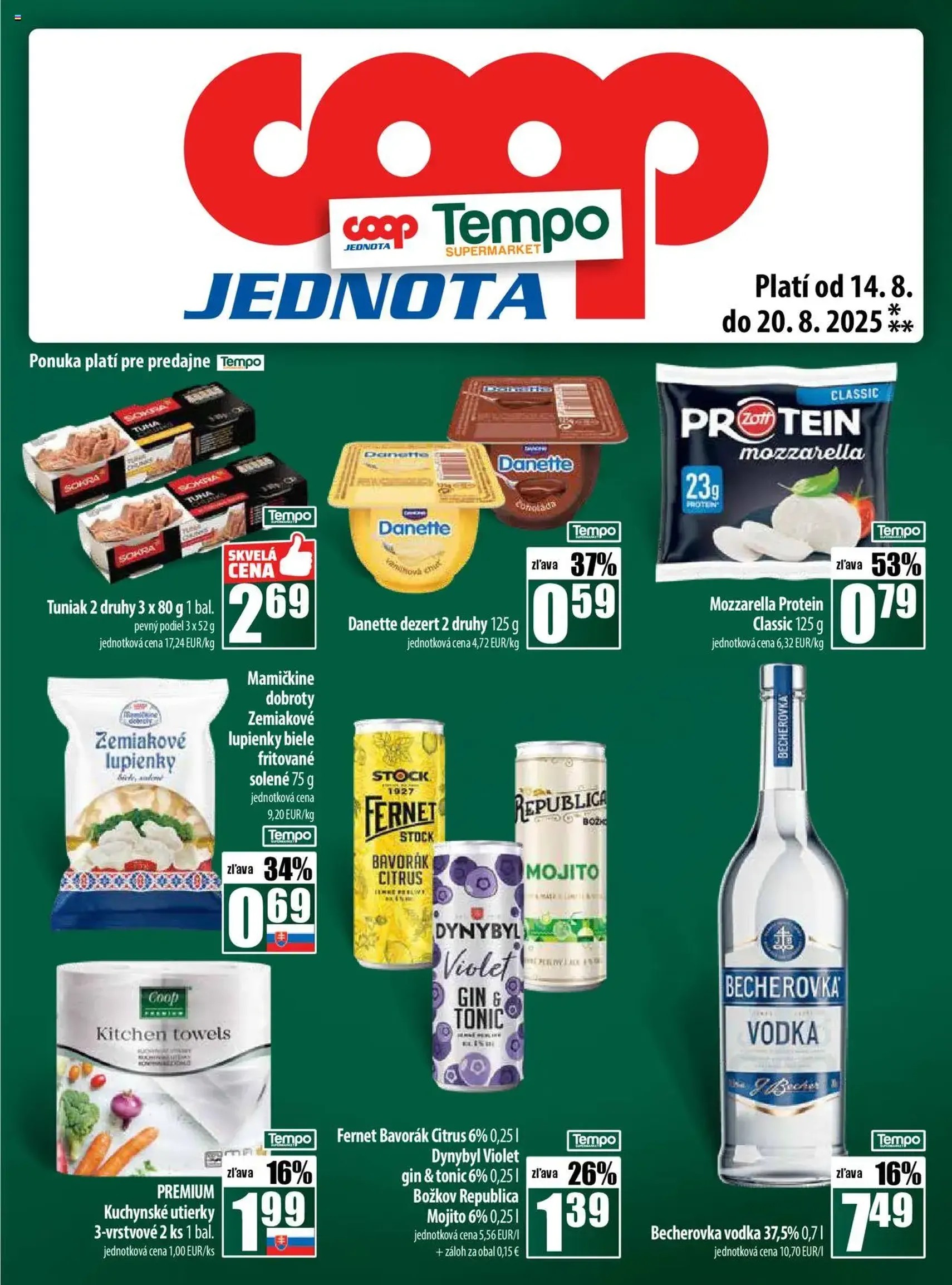 COOP Jednota leták - platný leták od 14.08.2025 strana 25 z 28