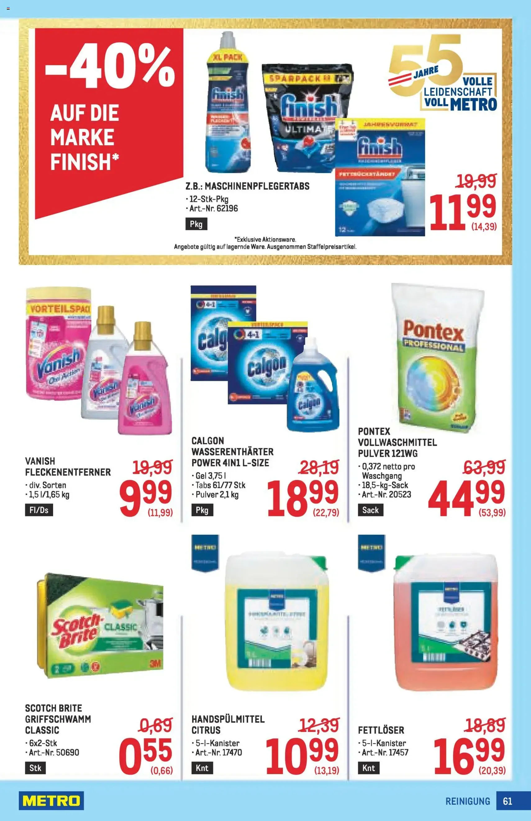 Metro angebote Profi - Gültiger Prospekt ab 05.03.2026, Seite 61 von insgesamt 72