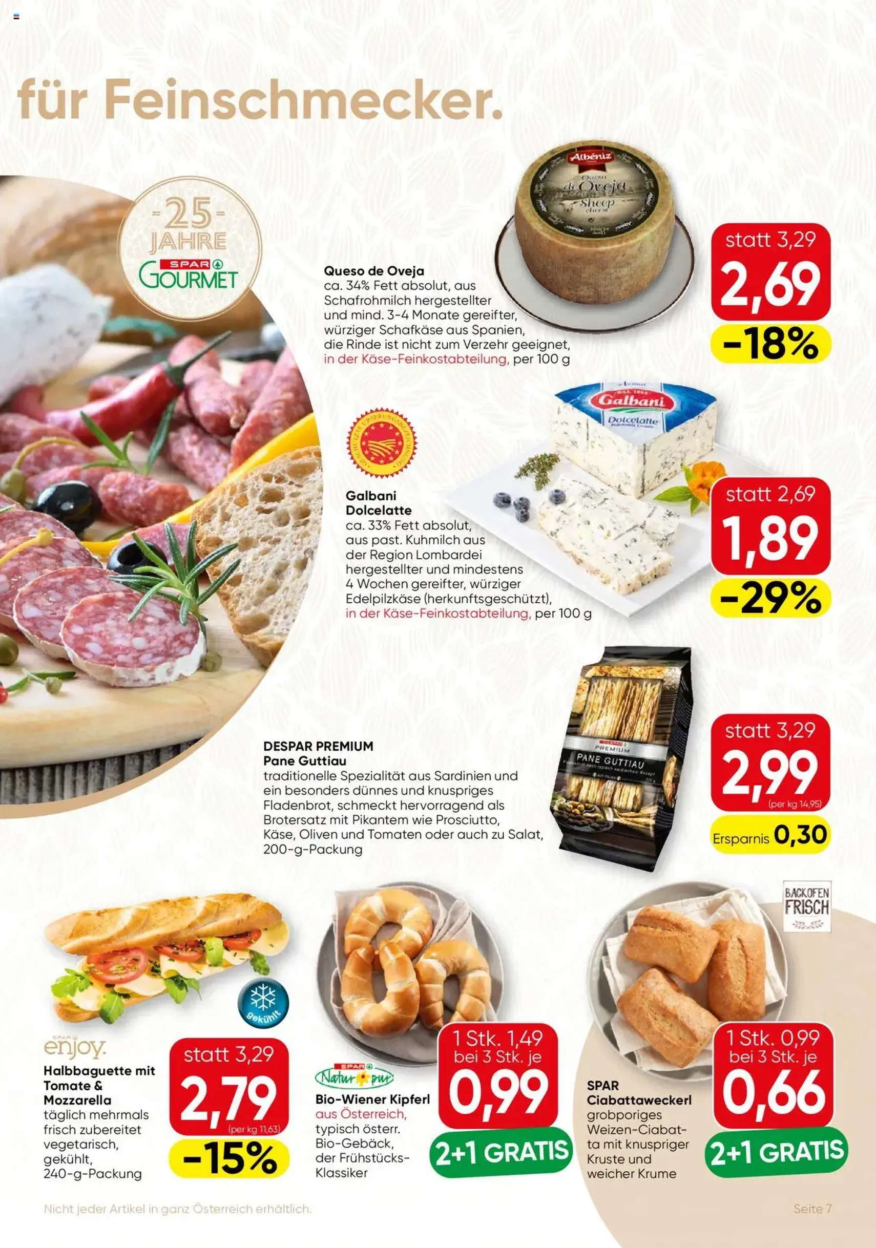 SPAR Gourmet Flugblatt - Gültiger Prospekt ab 03.07.2025, Seite 7 von insgesamt 12