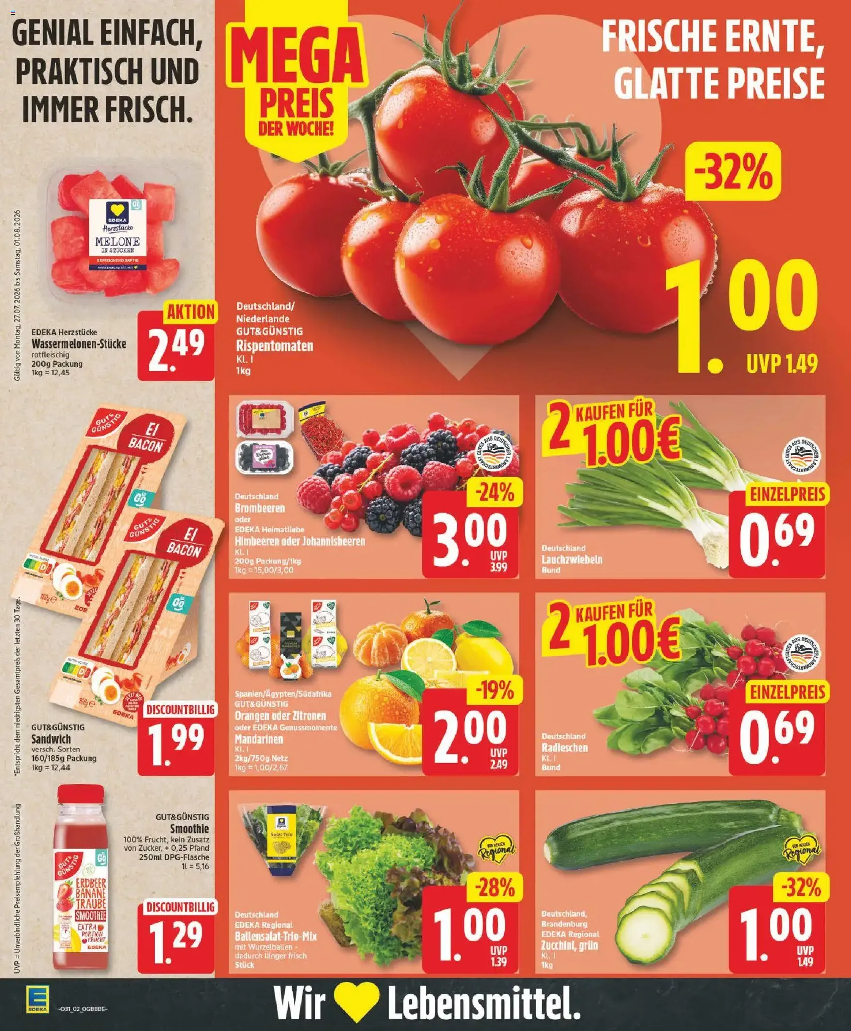 Edeka Prospekt - Gültiger Prospekt ab 27.07.2026, Seite 2 von insgesamt 28