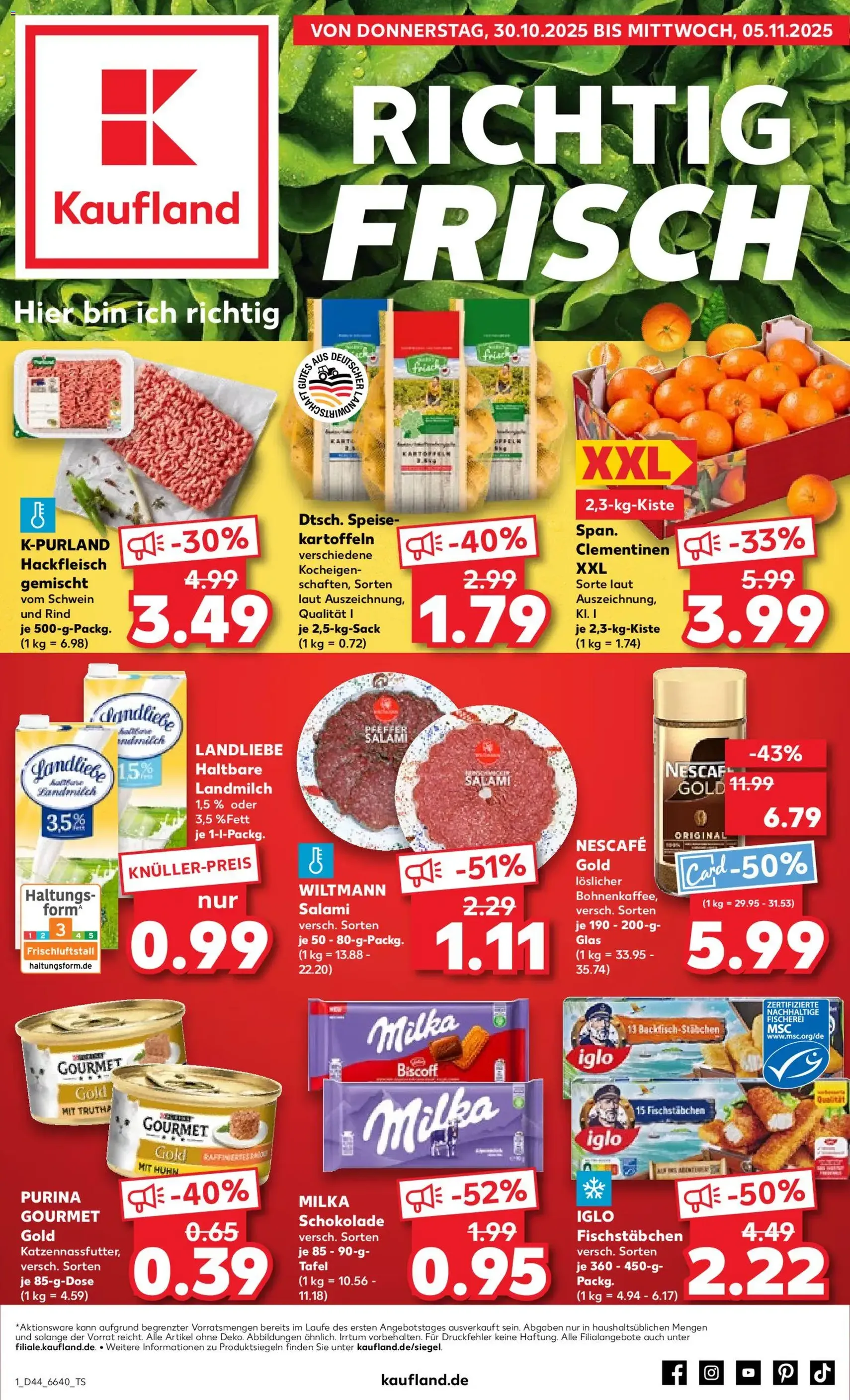 Kaufland Prospekt - Gültiger Prospekt ab 30.10.2025, Seite 1 von insgesamt 71 Kaufland Prospekt - Gültiger Prospekt ab 30.10.2025, Seite 1 von insgesamt 71