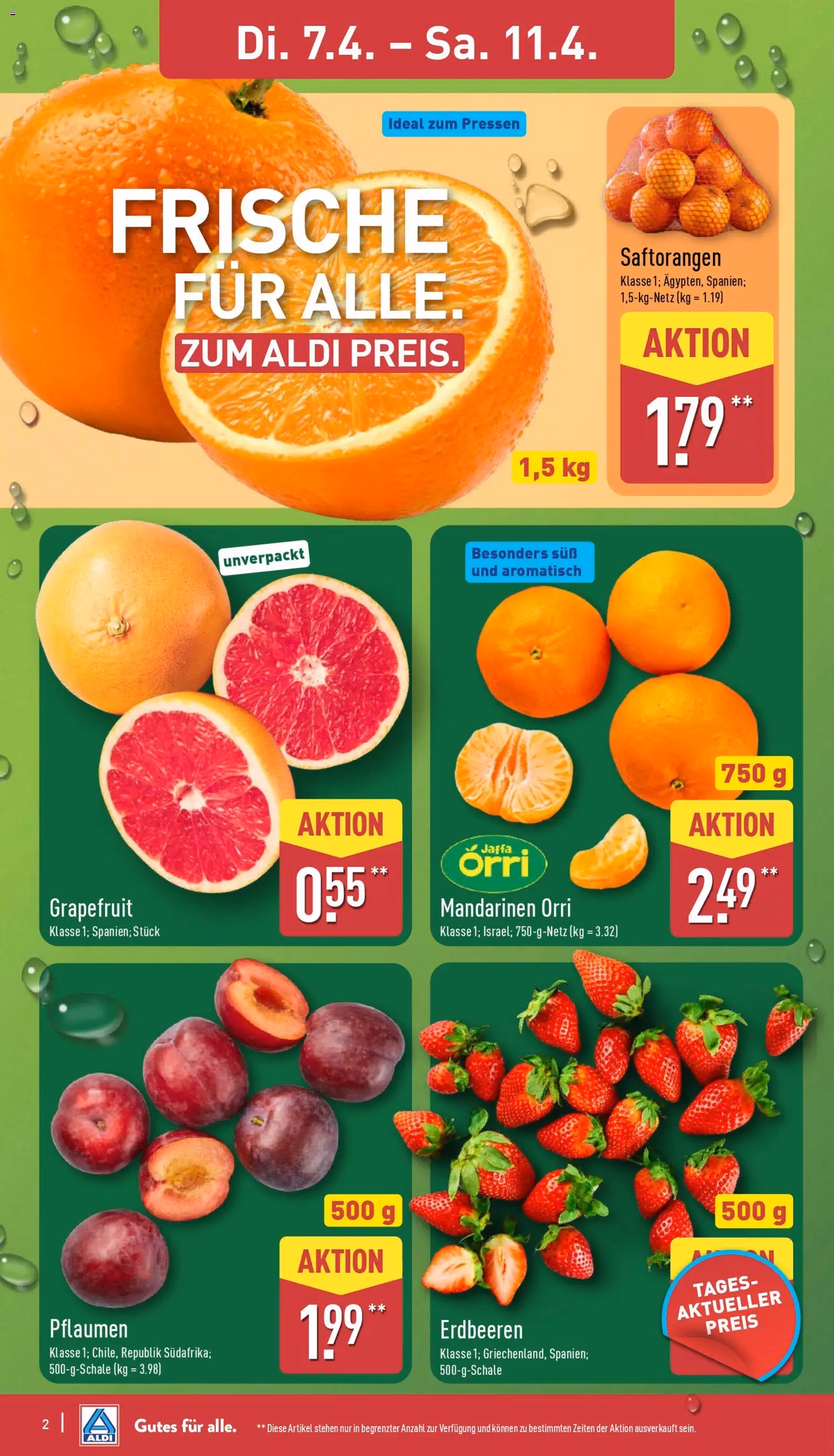 Aldi Prospekt - Gültiger Prospekt ab 07.04.2026, Seite 2 von insgesamt 39