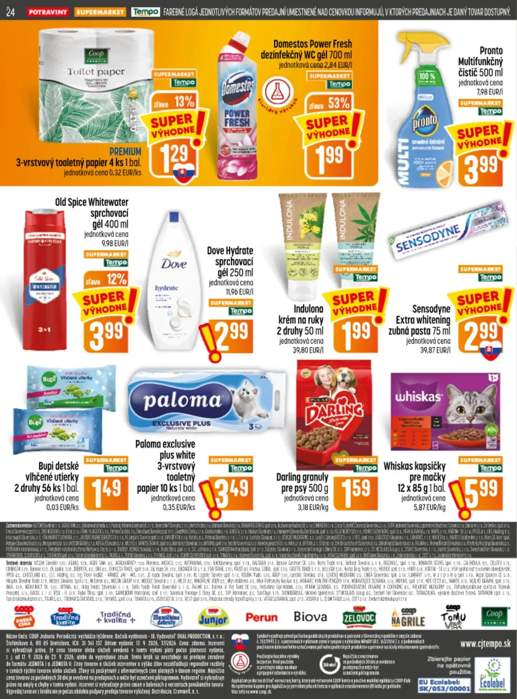 COOP Jednota leták - platný leták od 17.09.2026 strana 24 z 28