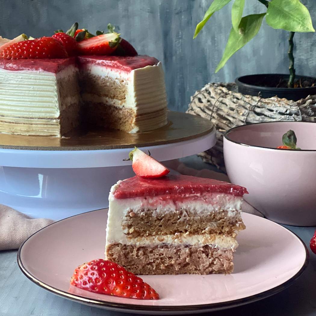 Eper torta céklás tésztával