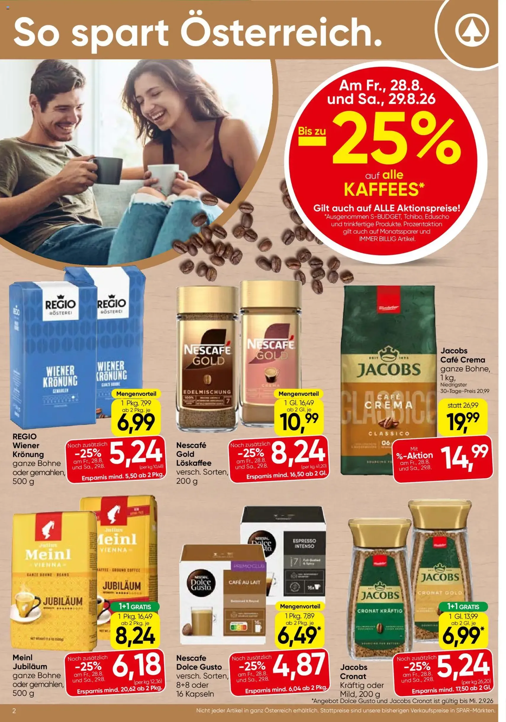 Spar - Flugblatt - Gültiger Prospekt ab 27.08.2026, Seite 2 von insgesamt 20