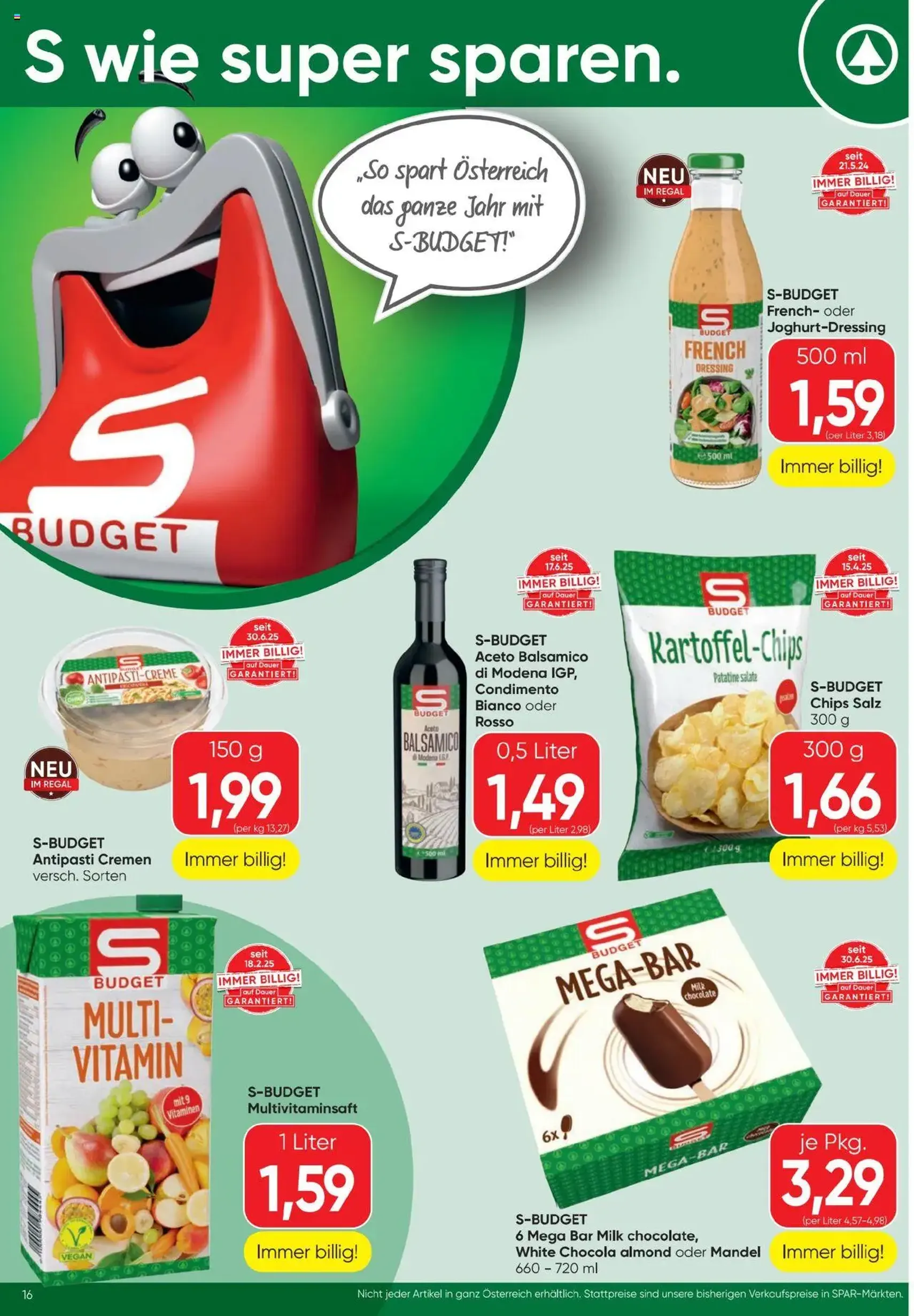 Spar Flugblatt - Gültiger Prospekt ab 14.08.2025, Seite 16 von insgesamt 20