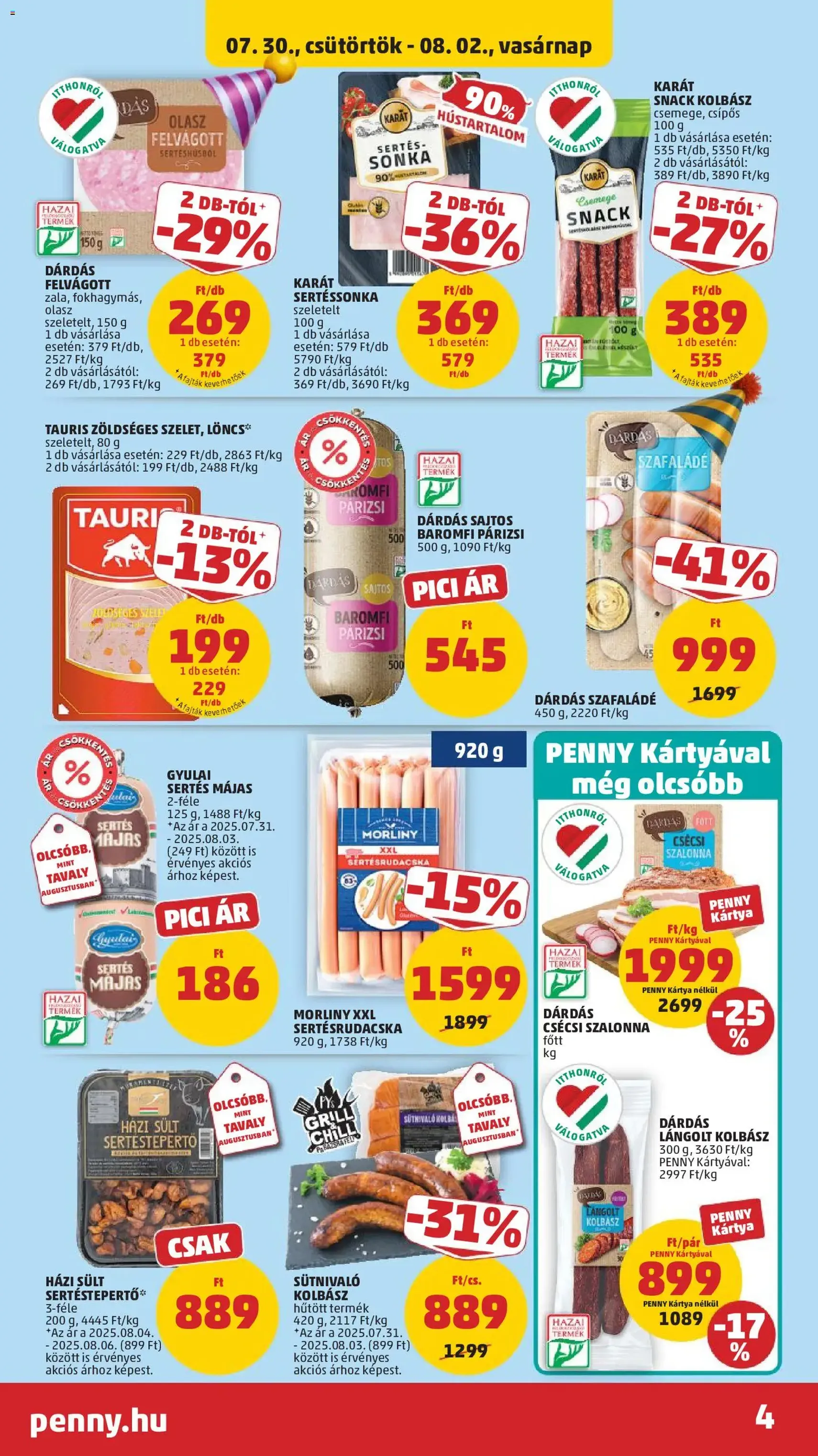 PENNY akciós újság - 2026.07.30. érvényes szórólap 6 oldal 39 oldalból