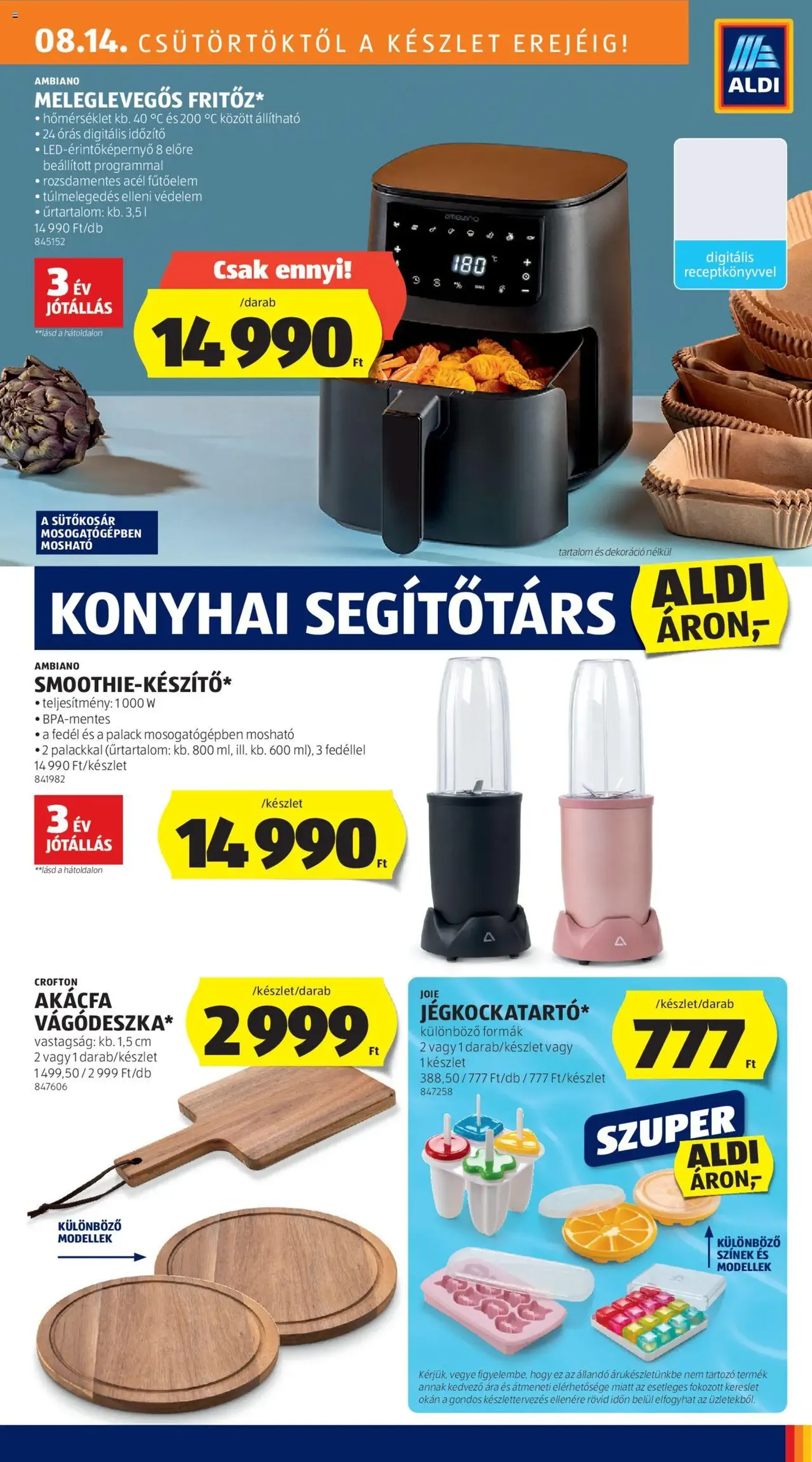 Aldi Akciós újság - 2025.08.14. érvényes szórólap 23 oldal 52 oldalból Aldi Akciós újság - 2025.08.14. érvényes szórólap 23 oldal 52 oldalból