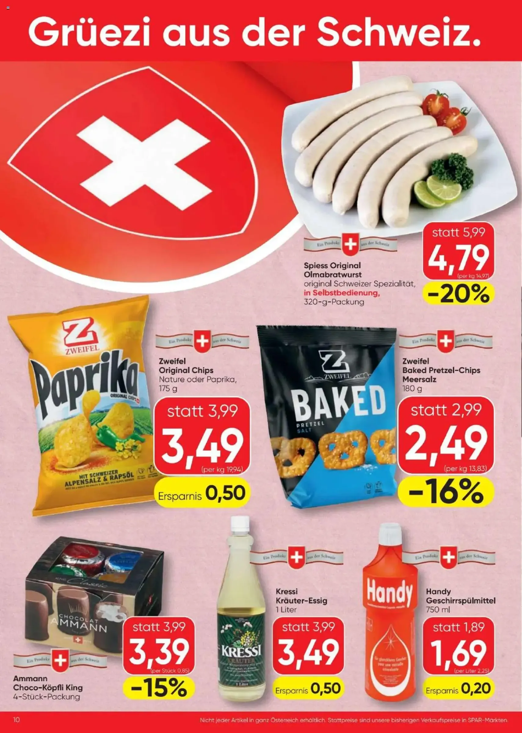 Spar - Flugblatt - Gültiger Prospekt ab 09.04.2026, Seite 10 von insgesamt 20